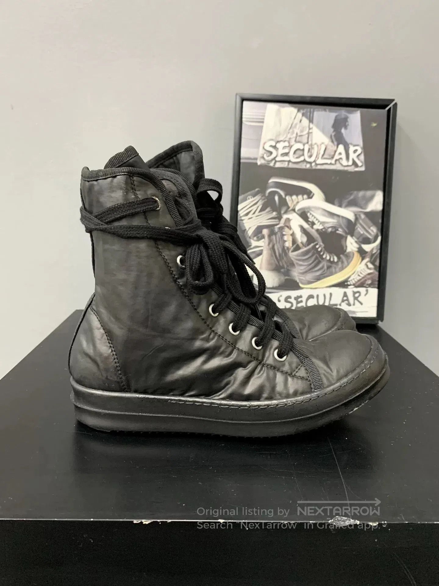 Rick Owens Drkshdw rick owens drkshdw black high-top sneakers. Size US 5.5 / IT 35.5 - 3 Thumbnail