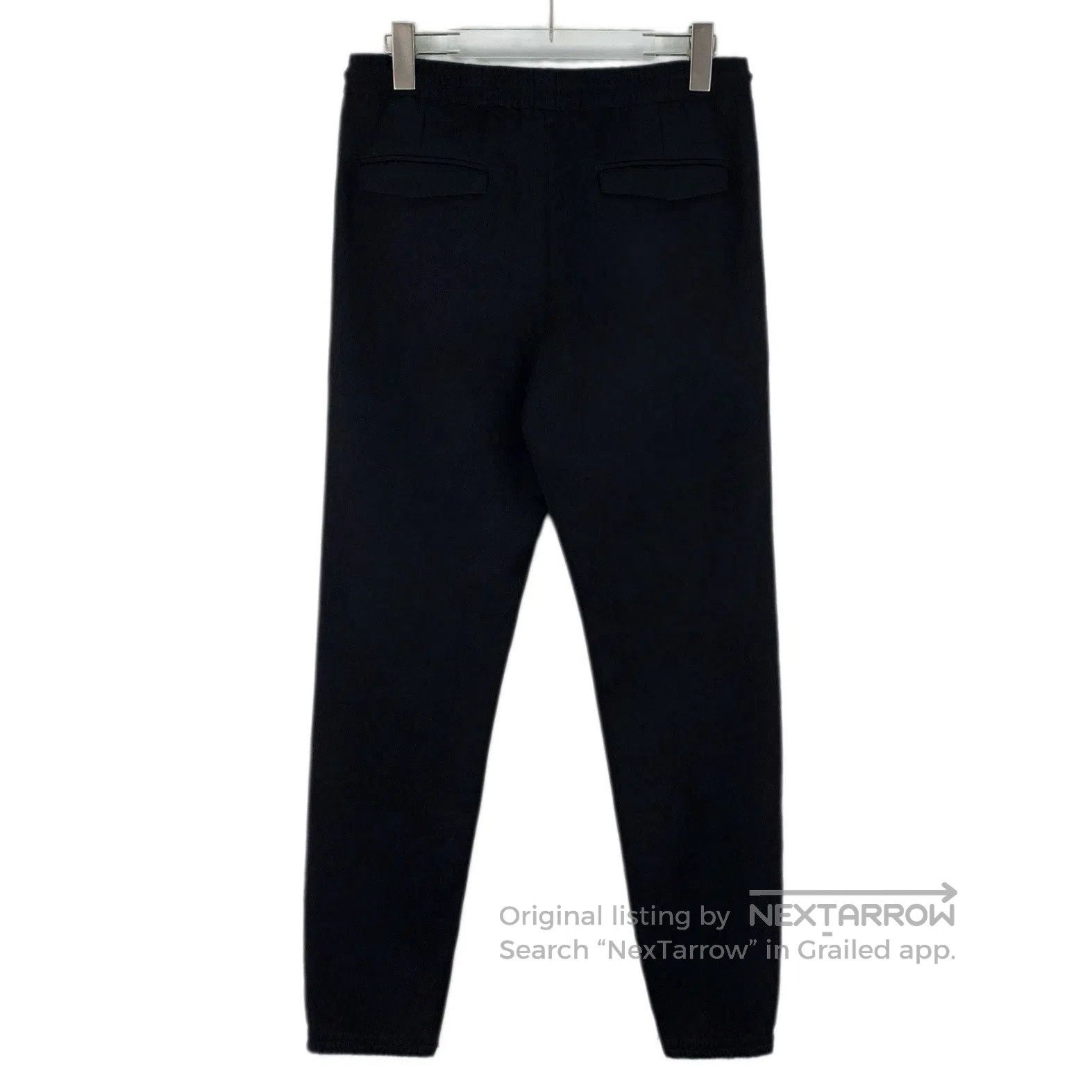 Dior Dior Black Wool Drawstring Elastic Waist Casual Trousers| Size US 30 / EU 46 - 2 Thumbnail