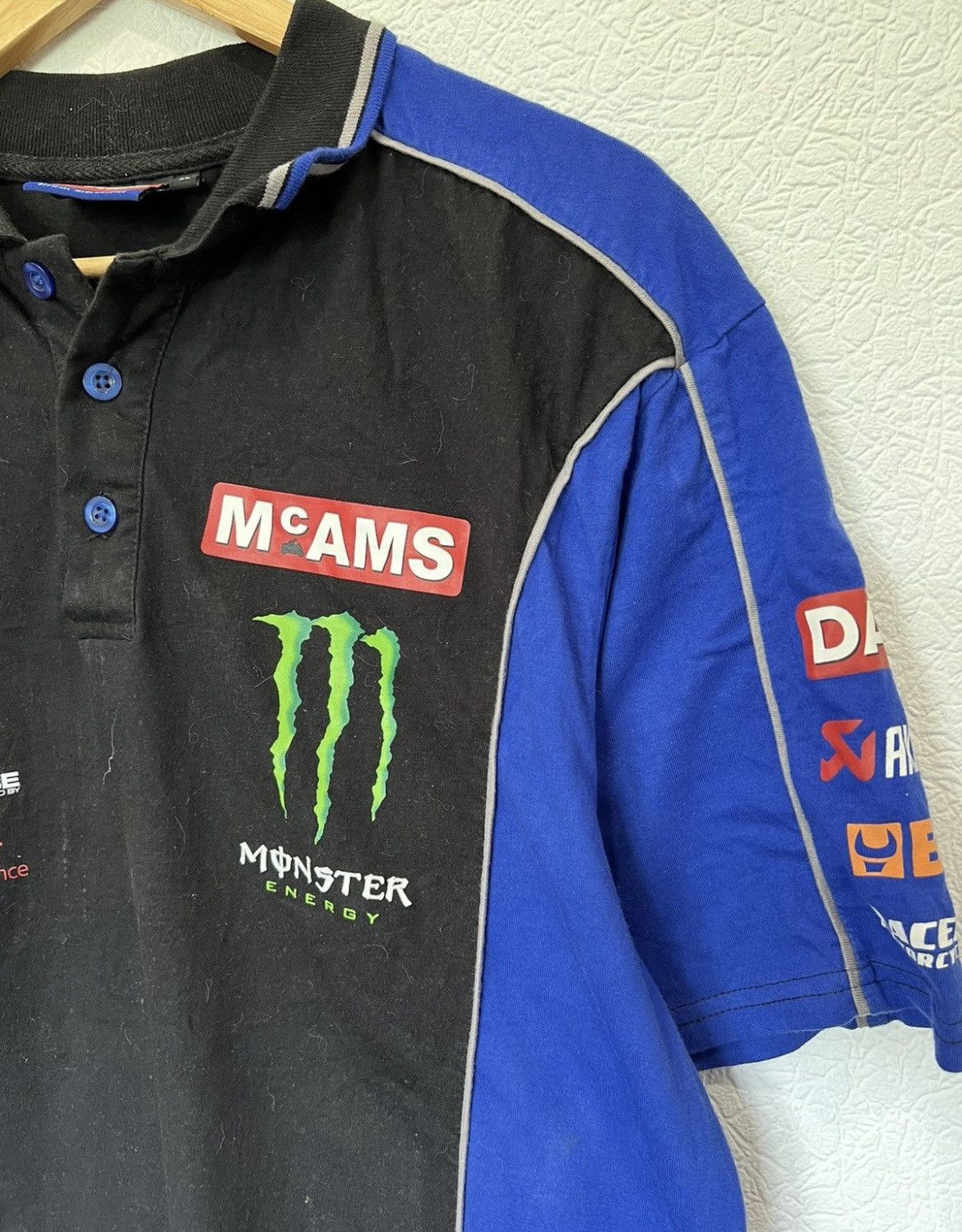 Vintage McAms Monster Energy F1 Polo Shirt Racing Size US XL / EU 56 / 4 - 3 Thumbnail