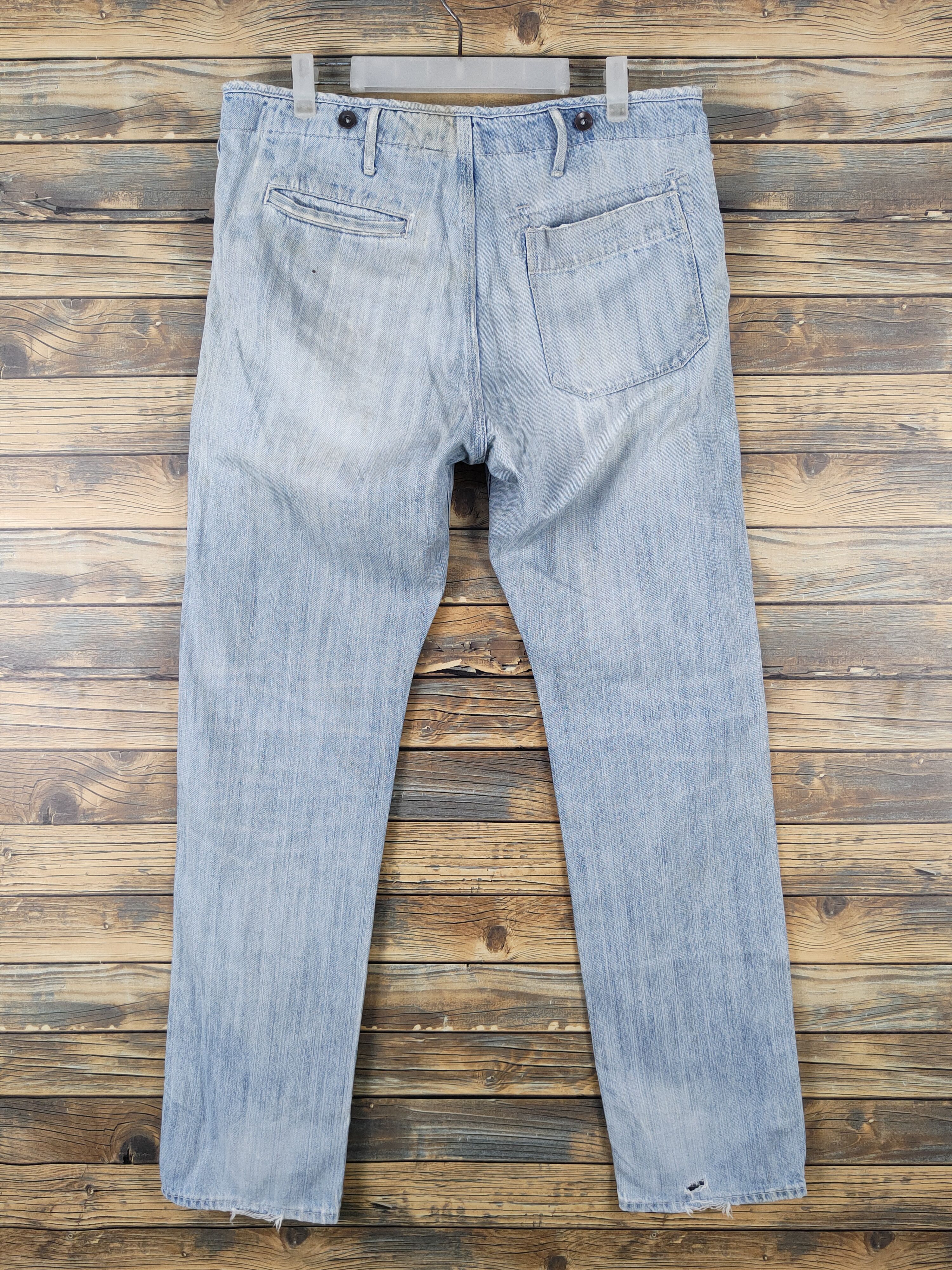 Global Work Global Work Light Blue Distressed Ripped denim Jeans #W1488 Size US 33 - 7 Thumbnail