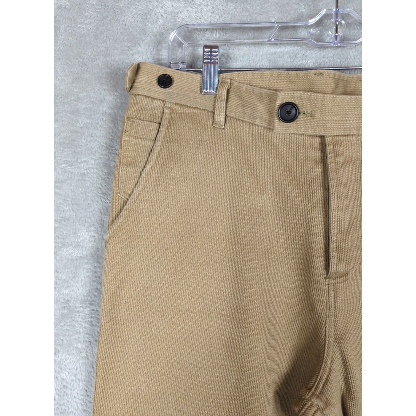 Corridor Corridor NYC Pants 34 Regular Khaki Sturdy Corded Cotton Twill Trousers Flat Front 5-Pocket Mens Regular Straight 34x33 Tan Size US 34 / EU 50 - 2 Thumbnail