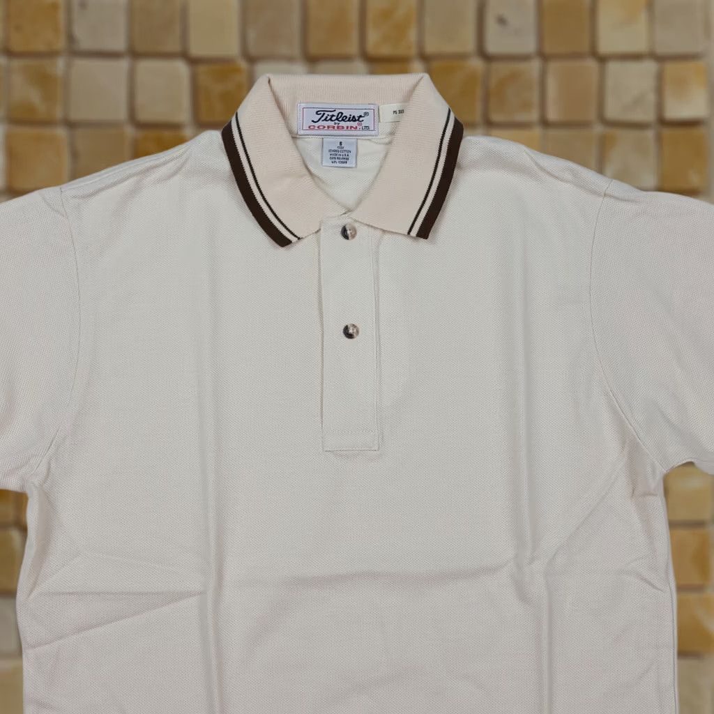 Titleist VINTAGE Titleist Golf Polo Men's S Ivory Knit Collared Button Shirt USA Made 90s Preppy Athletic Golf Outdoor PGA Sports Tennis Classic Shirt Size US S / EU 44-46 / 1 - 1 Thumbnail