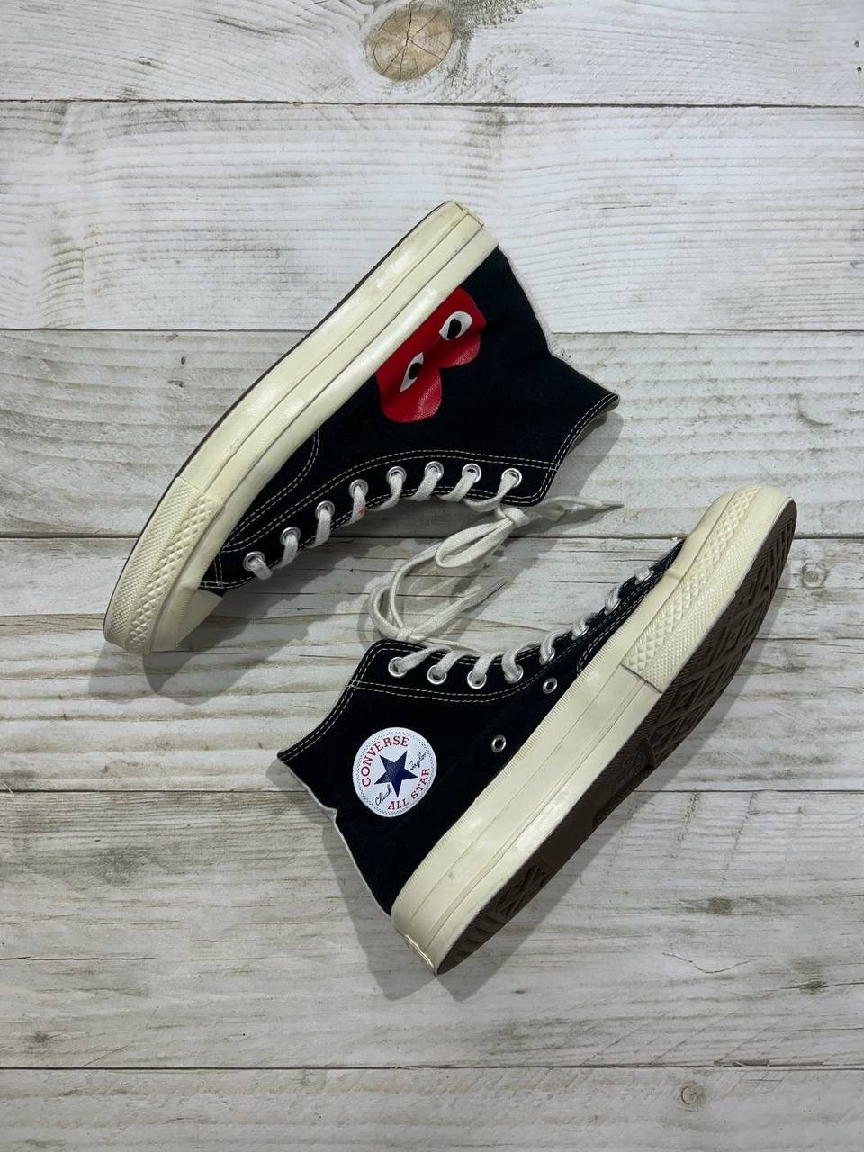 Comme des Garcons PLAY Comme des Garçons x Converse High Top CDG Sneakers Size US 8.5 / EU 41-42 - 18 Thumbnail