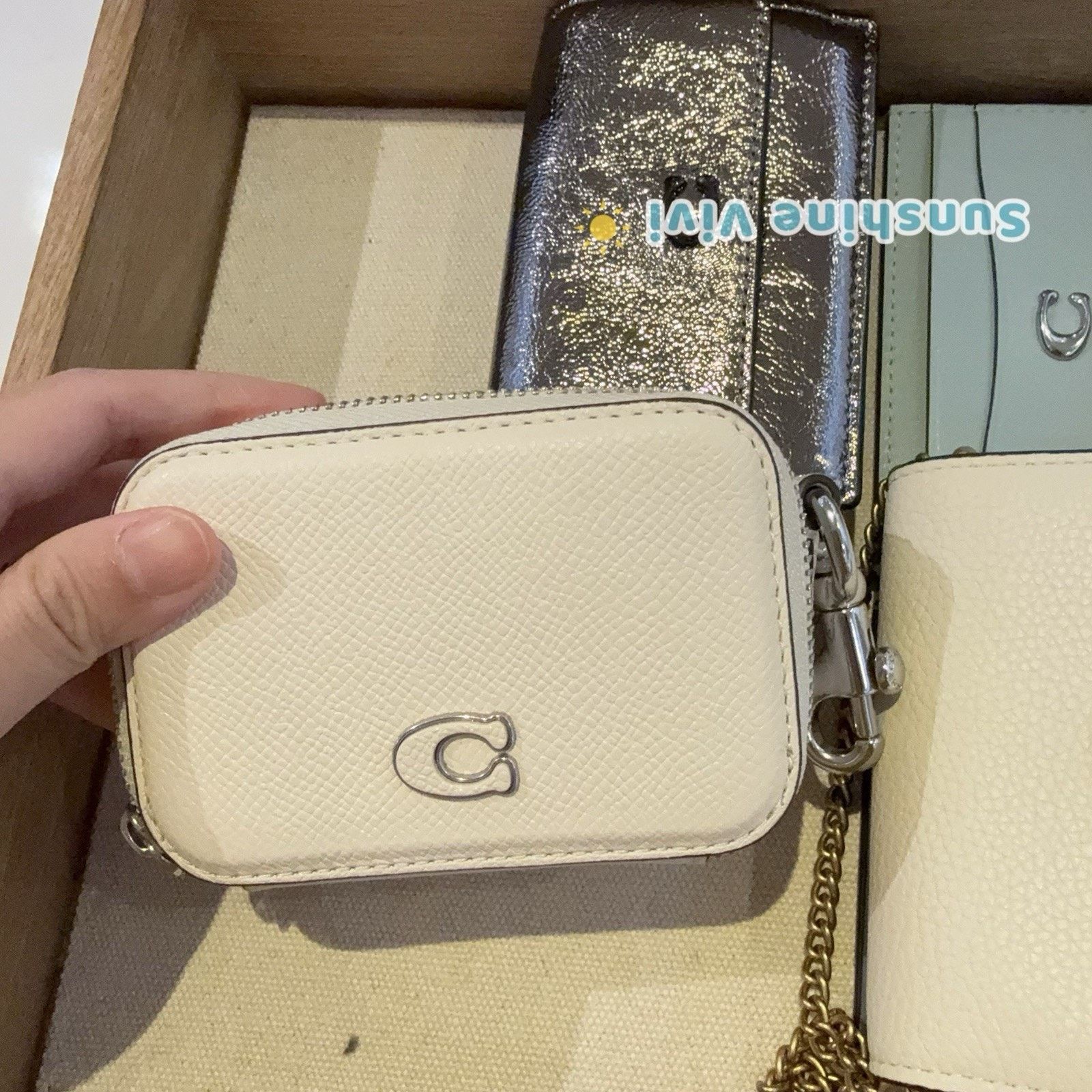Coach NWT Coach Mini Crossbody Pouch Crossgrain Leather CP271 Size ONE SIZE - 6 Thumbnail