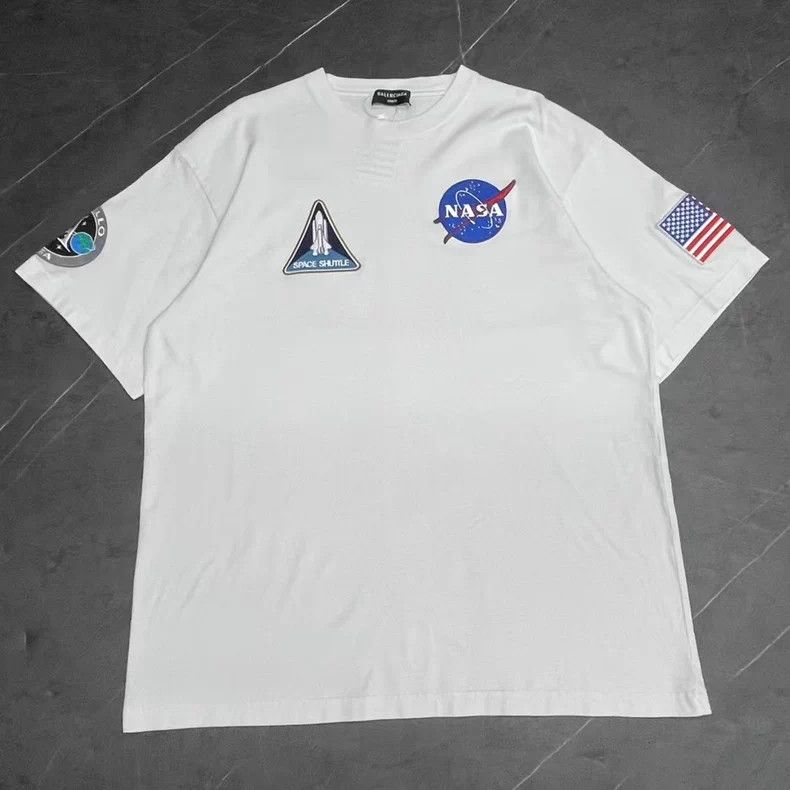 BALENCIAGA NASA Tシャツ XXS Balenciaga Womens NASA Space Multi-Patch T-Shirt White - US