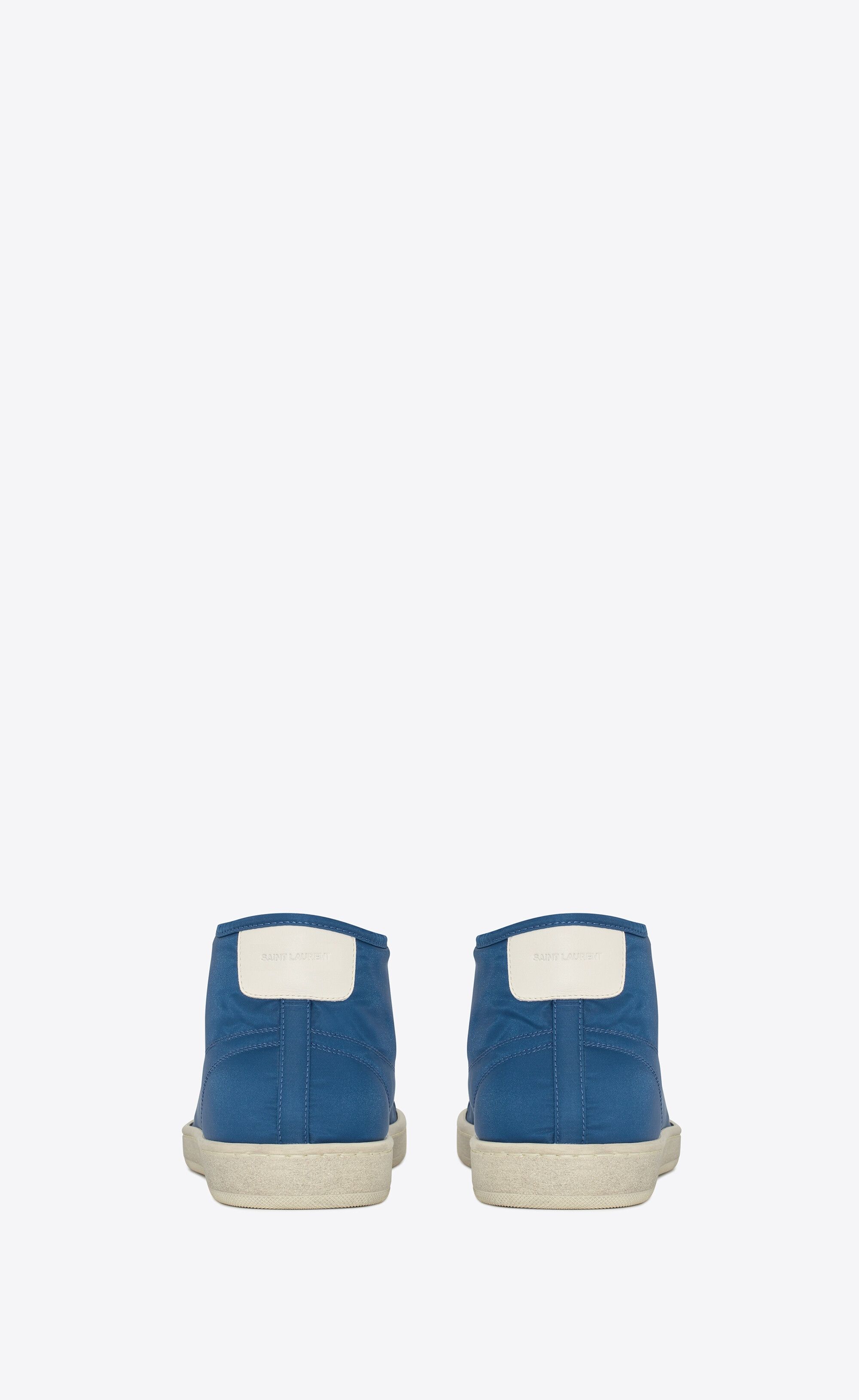 Saint Laurent Paris o1bcso1str1124 Court Classic Mid Top Sneaker in Blue Size US 11.5 / EU 44-45 - 2 Thumbnail