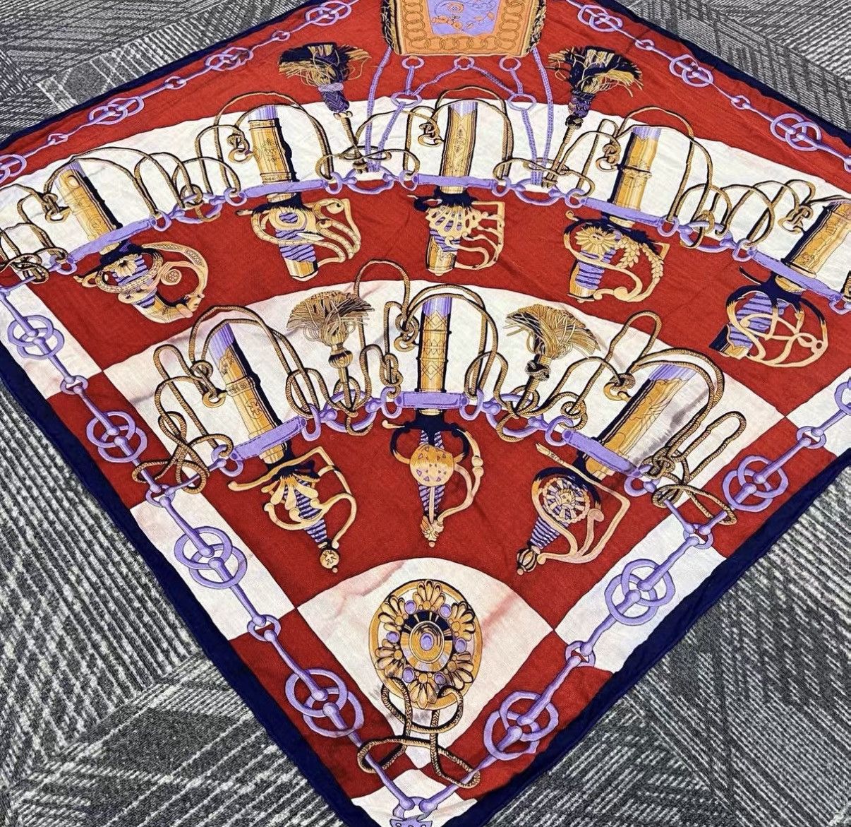 Hermes Hermès Cheval d'Orient Cashmere & Wool Scarf J42 Size ONE SIZE - 2 Thumbnail