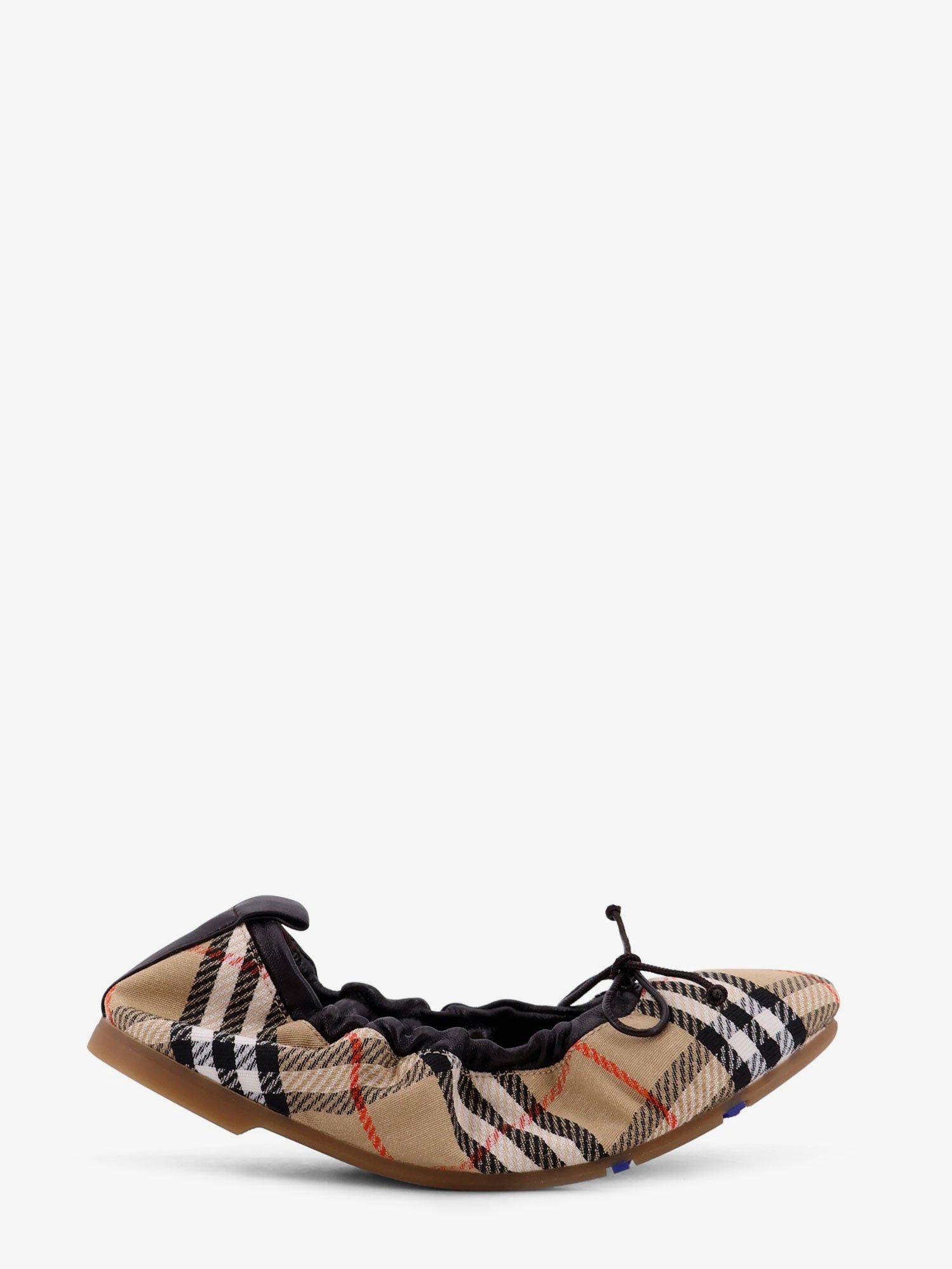 Burberry Fawn Ballerinas With Traditional Check Motif Size US 10 / IT 40 - 1 Thumbnail