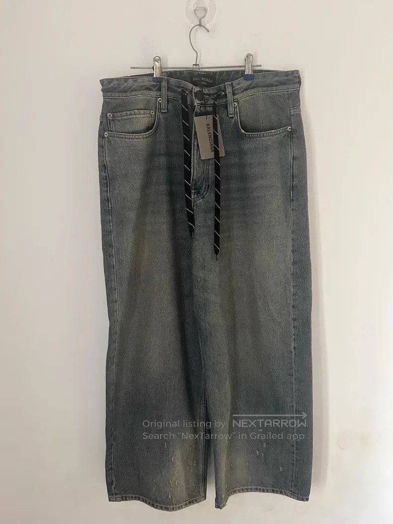 Balenciaga Balenciaga size XXS Blue zip straight-leg loose side pocke Size US 27 - 1 Thumbnail
