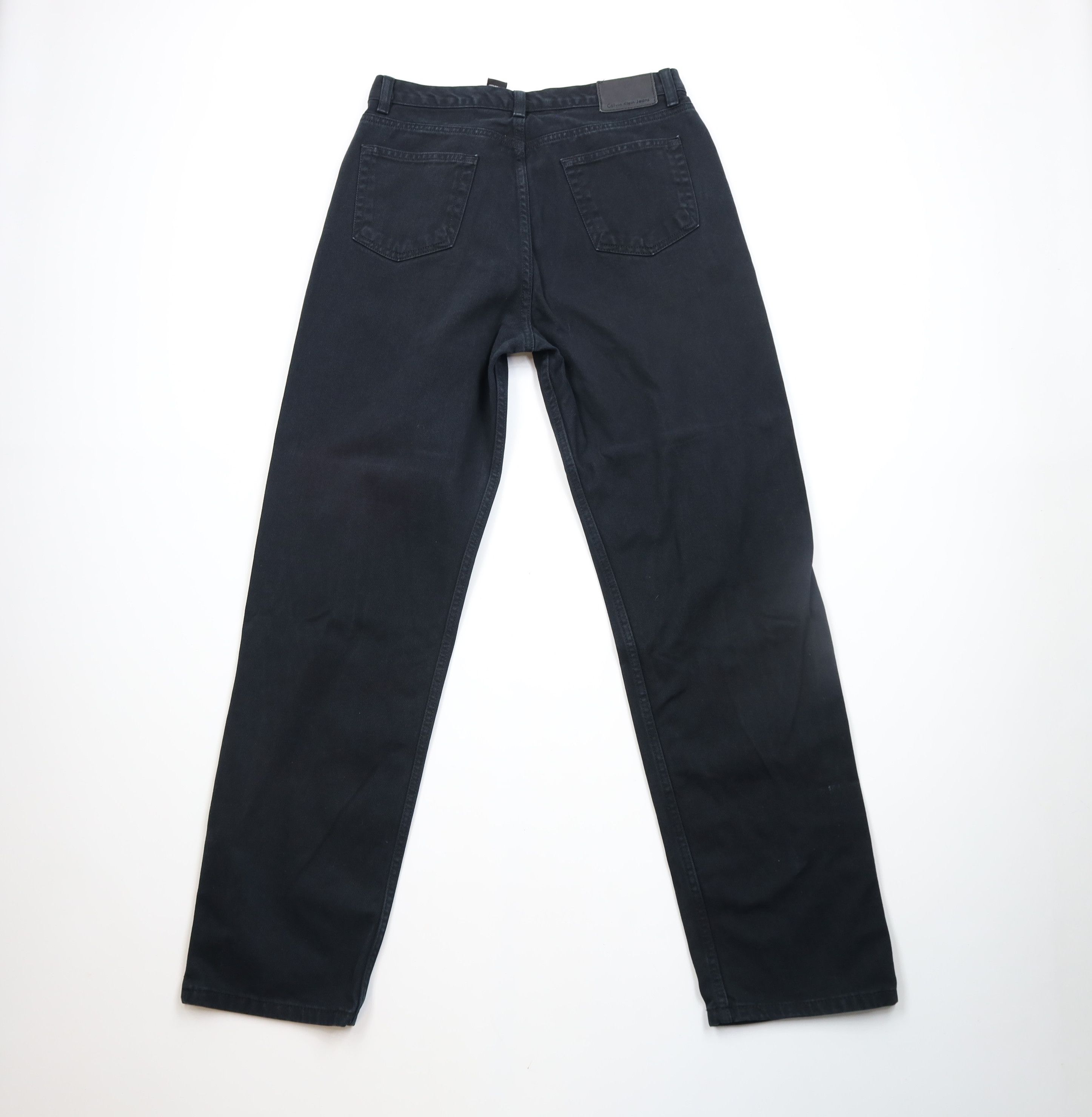 Calvin Klein × Vintage Vintage 90s Calvin Klein Spell Relaxed Fit Denim Jeans Black Size US 34 / EU 50 - 10 Thumbnail