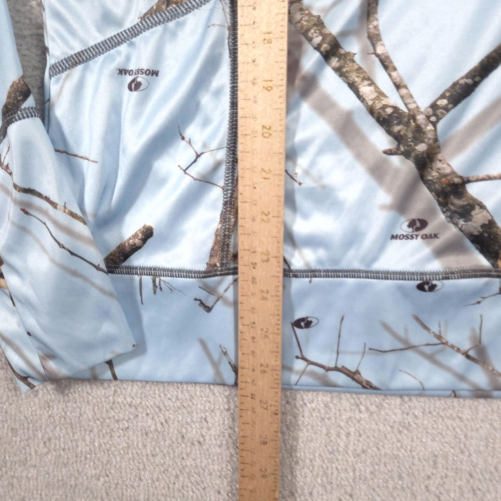 Vintage Energy Zone Hoodie Womens XL Blue 1/4 Zip Pullover Lightweight Mossy Oak Camo Size XL / US 12-14 / IT 48-50 - 7 Thumbnail