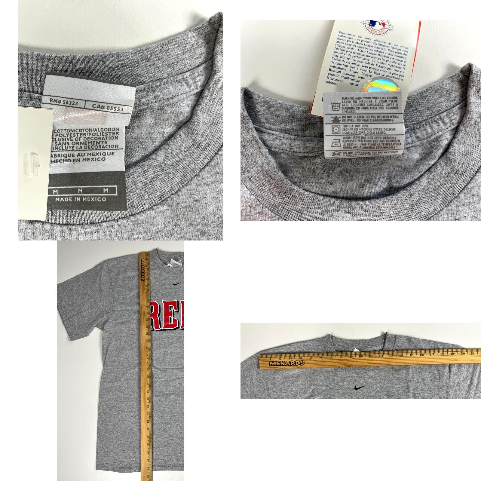 Nike VINTAGE Nike Team MLB Cincinnati Reds T-Shirt Mens Size M Gray Double-Sided 2007 Vintage Logo Short Sleeve Crew Neck Size US M / EU 48-50 / 2 - 9 Thumbnail