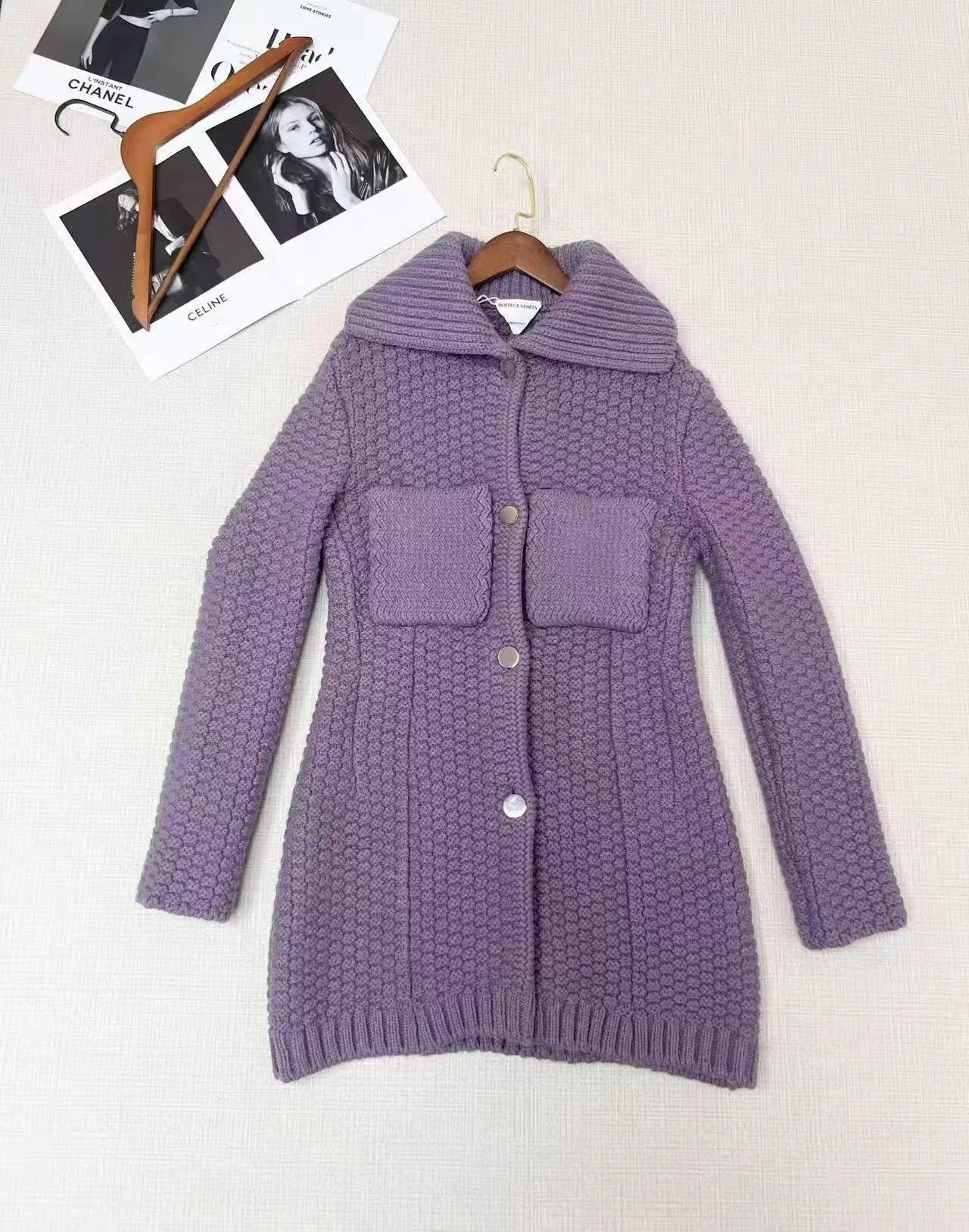 Bottega Veneta BV wool sweater coat XS Tong Yao style Size XS / US 0-2 / IT 36-38 - 1 Thumbnail