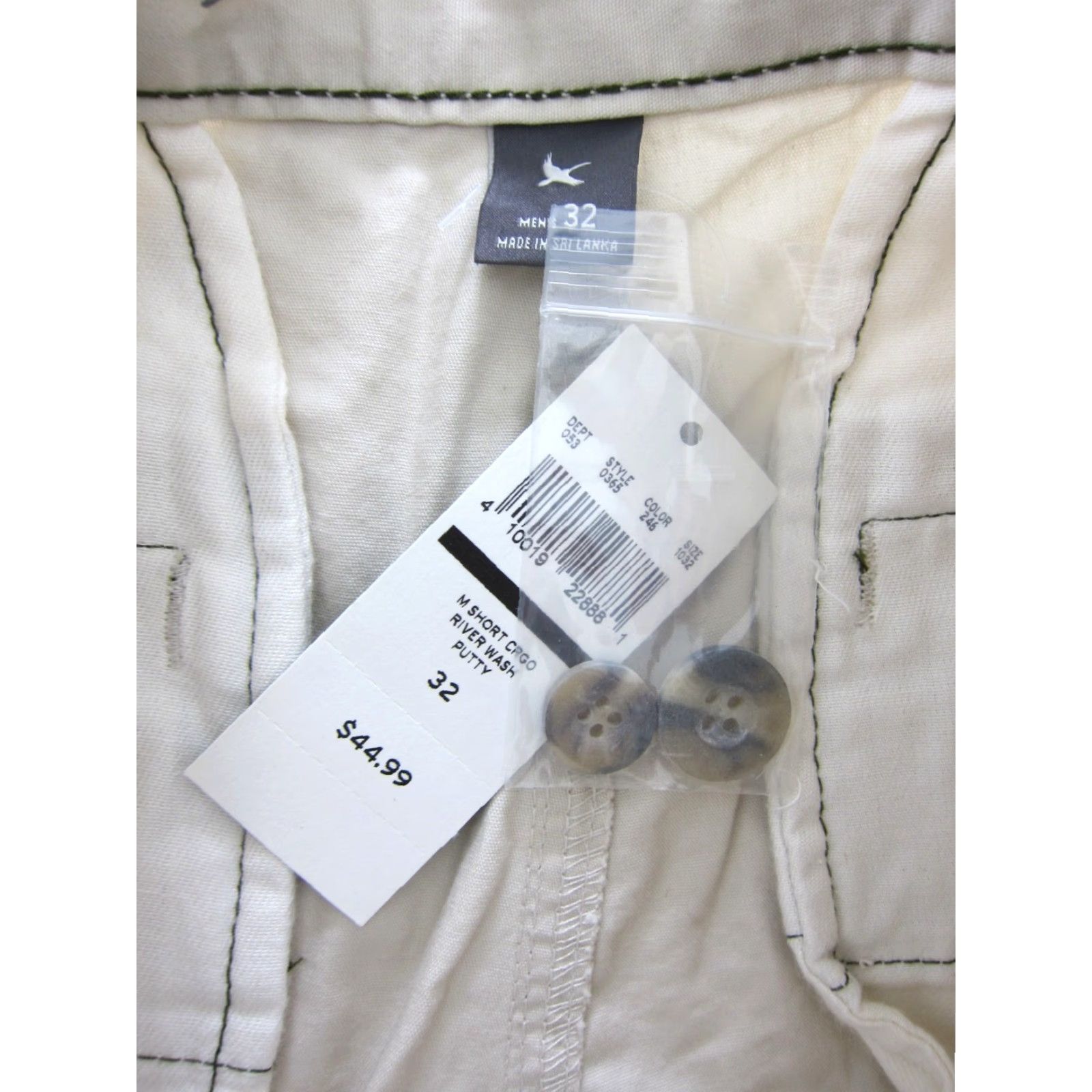 Eddie Bauer VINTAGE NWT Eddie Bauer 100% Cotton Putty Beige River Wash Cargo Pocket Short Men 32 Size US 32 / EU 48 - 3 Thumbnail
