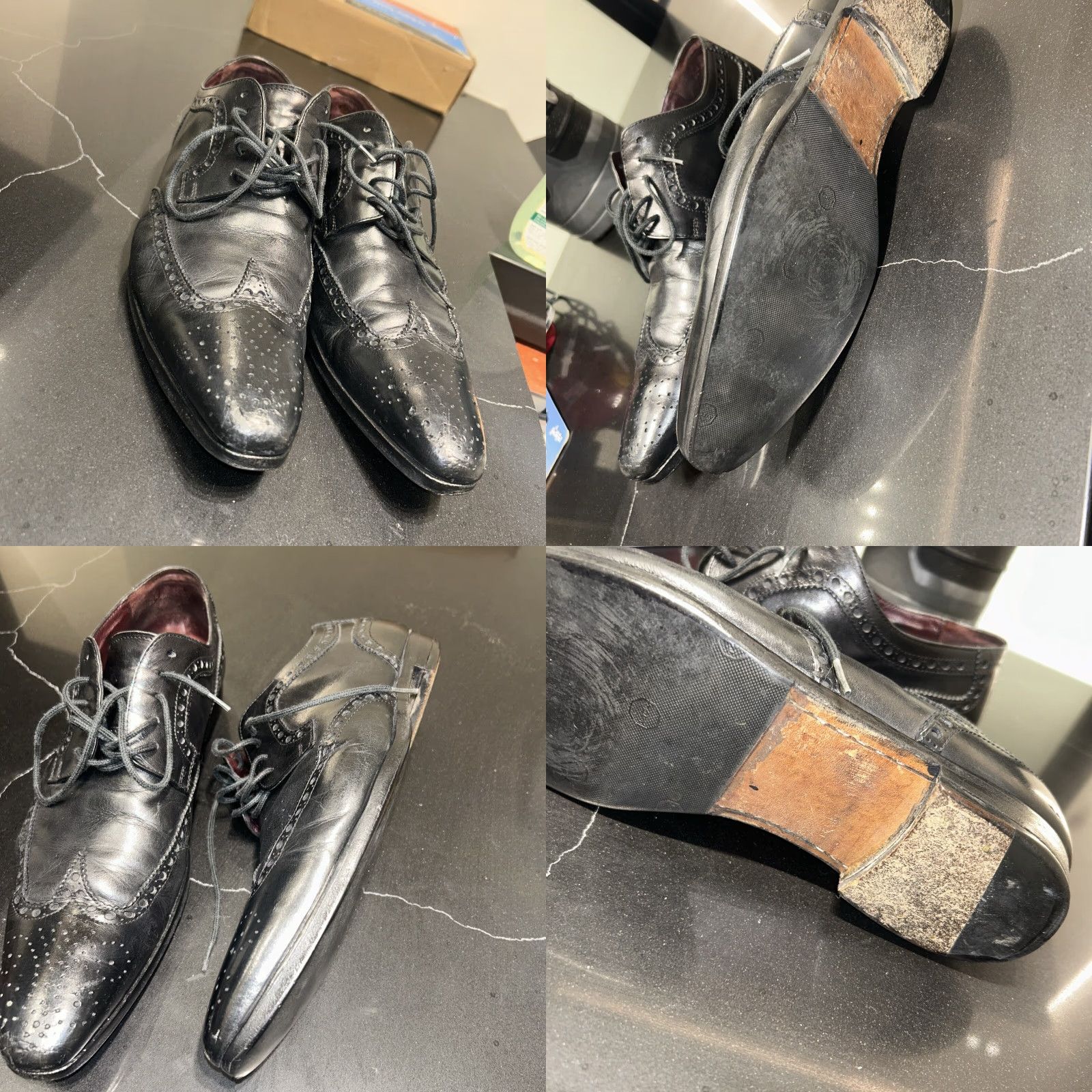 Dolce & Gabbana VINTAGE Dolce&Gabbana Pointed Wingtip Oxford Shoes Oxfords Dress Men 8 US 42 EUR Black Size US 8 / EU 41 - 8 Thumbnail