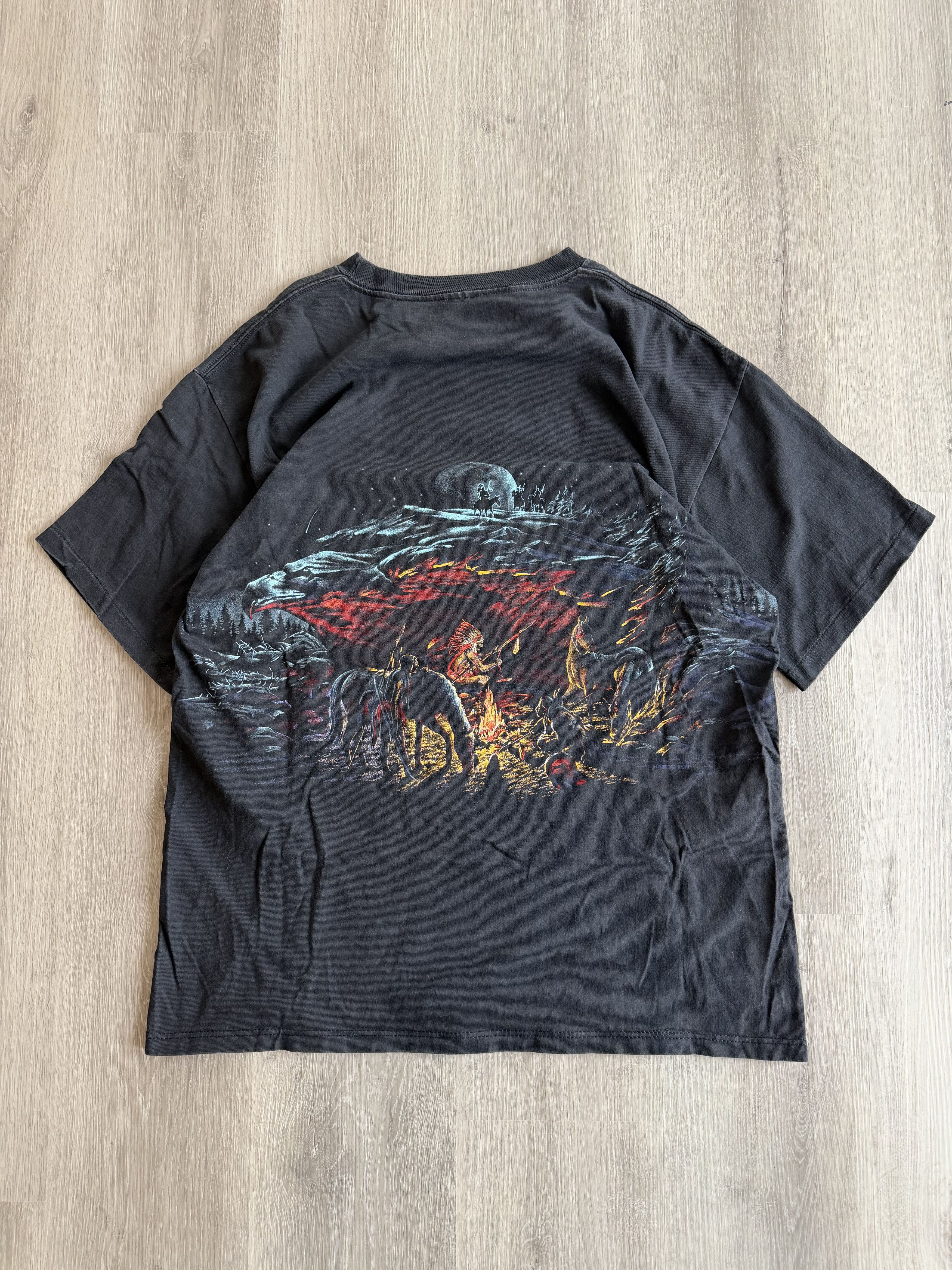 Vintage 1994 Native American Campfire Scenic Tee Size US XL / EU 56 / 4 - 4 Thumbnail