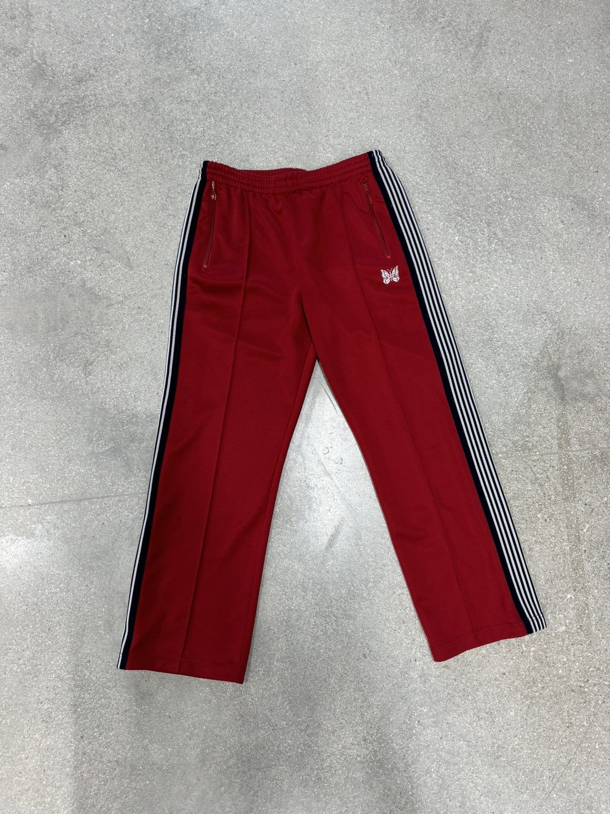 image of Needles Red/blue/white Polyester Track Pants, Men's (Size 34)