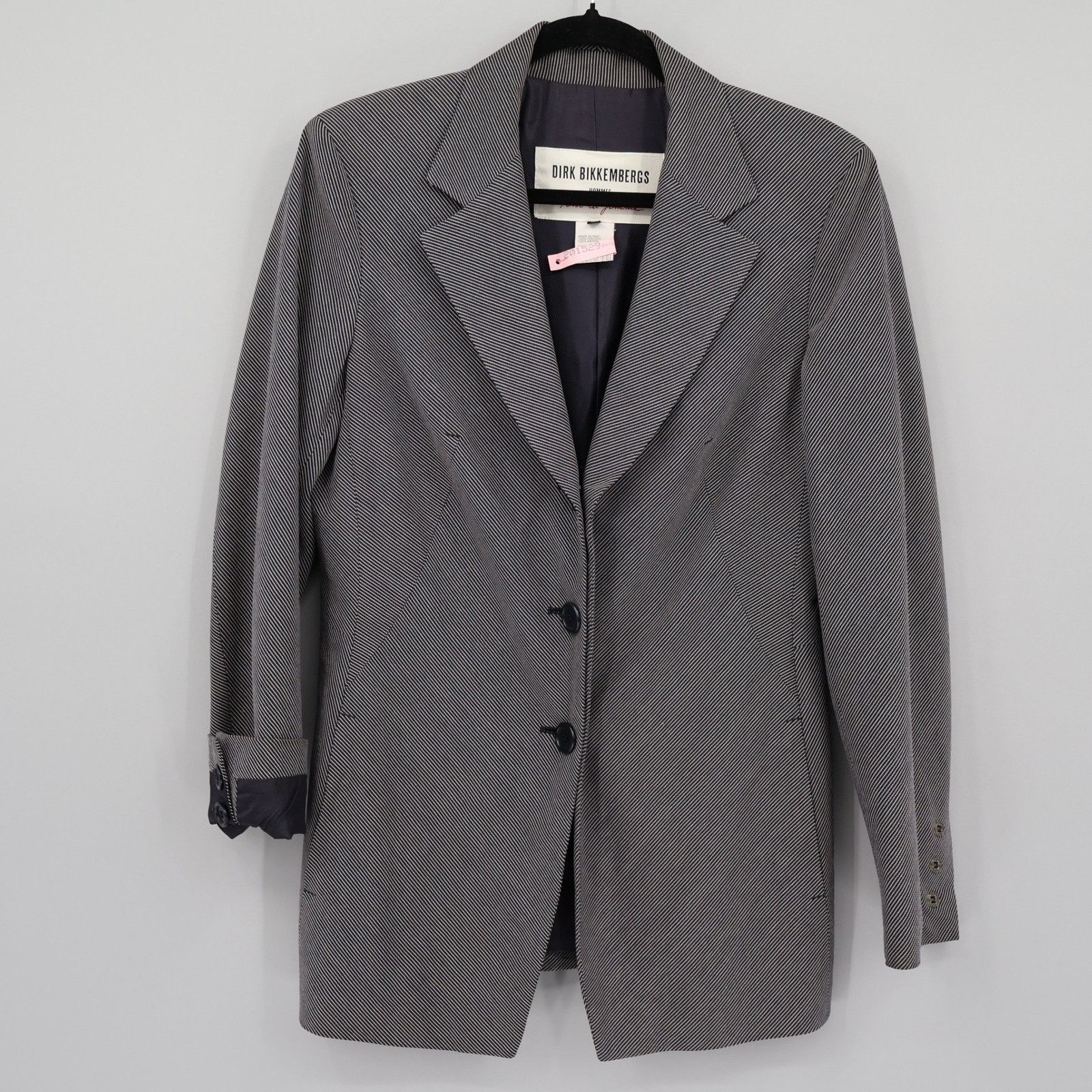 Dirk Bikkembergs Dirk Bikkembergs Herringbone Blazer Mens 46 Gray Academia Size 46R - 1 Thumbnail