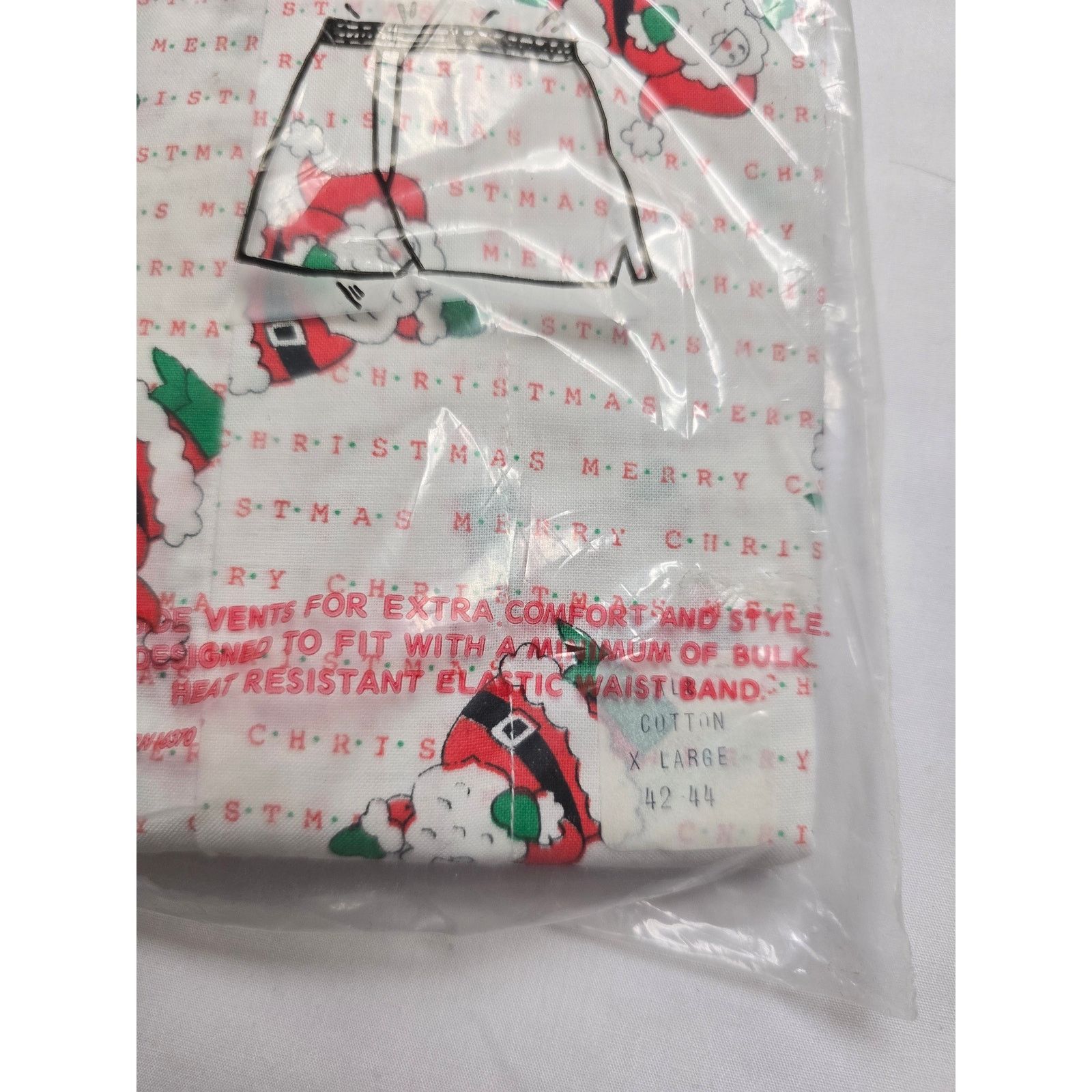 Other Vintage Merry Chrismas Boxer XL Novilty Santa Christmas 90s Size 42 - 2 Thumbnail