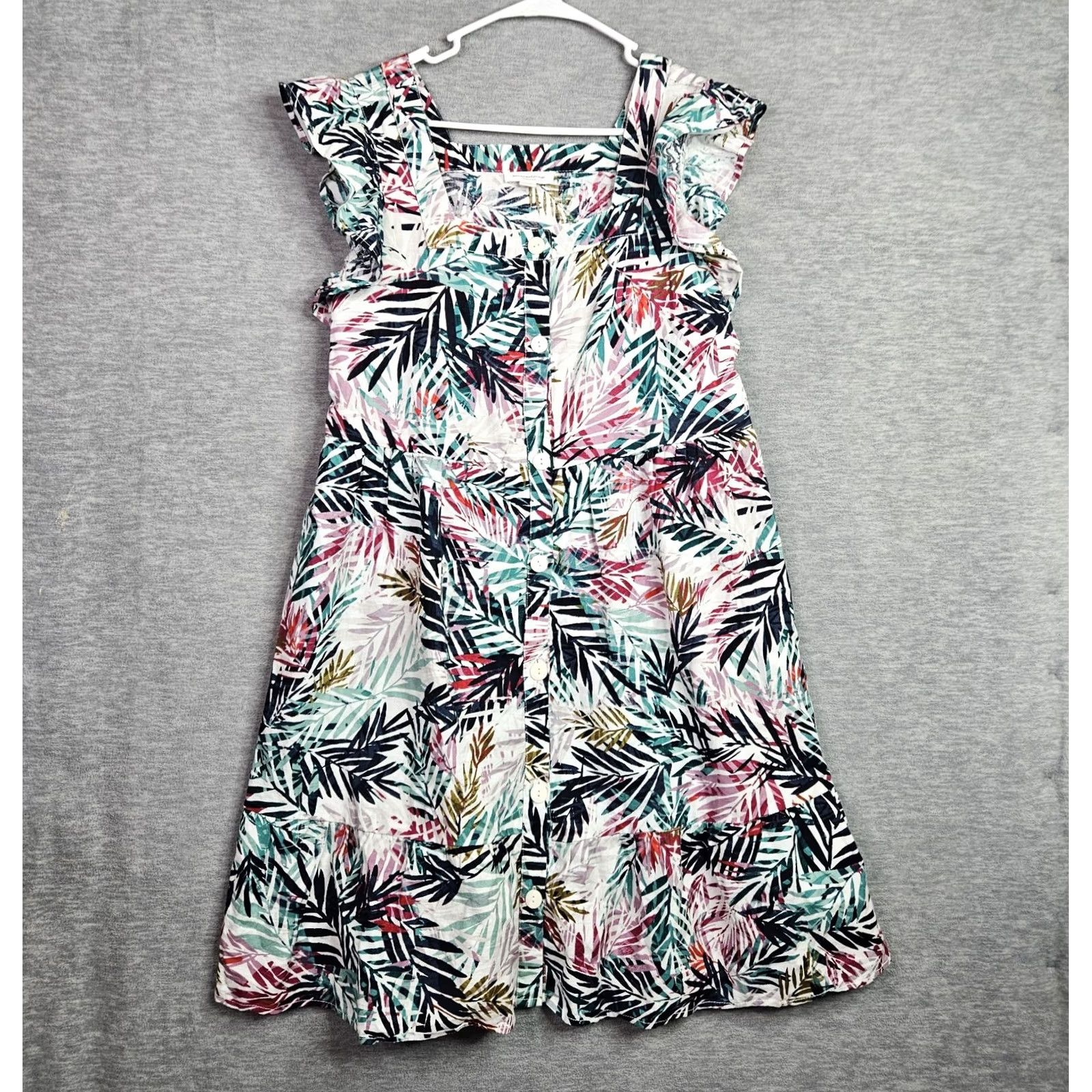 Vintage Beach Lunch Lounge Dress Square Neck Floral Printed Dress M NEW Size M / US 6-8 / IT 42-44 - 2 Thumbnail