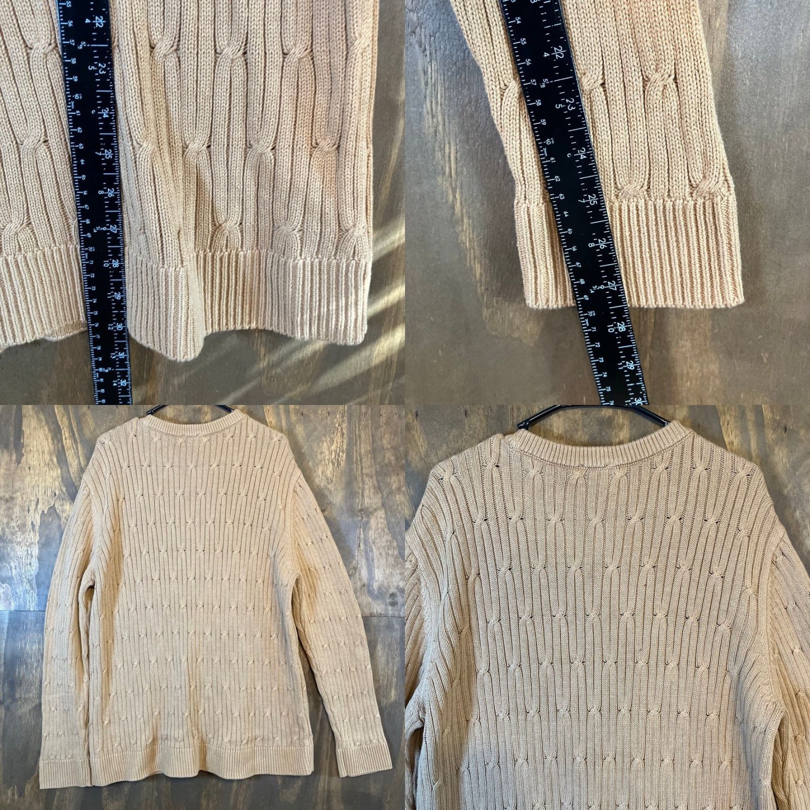 Express Express Mens Sweater Cable Knit Crew Neck Long Sleeve Pullover 2XL Brown Size US XXL / EU 58 / 5 - 8 Thumbnail
