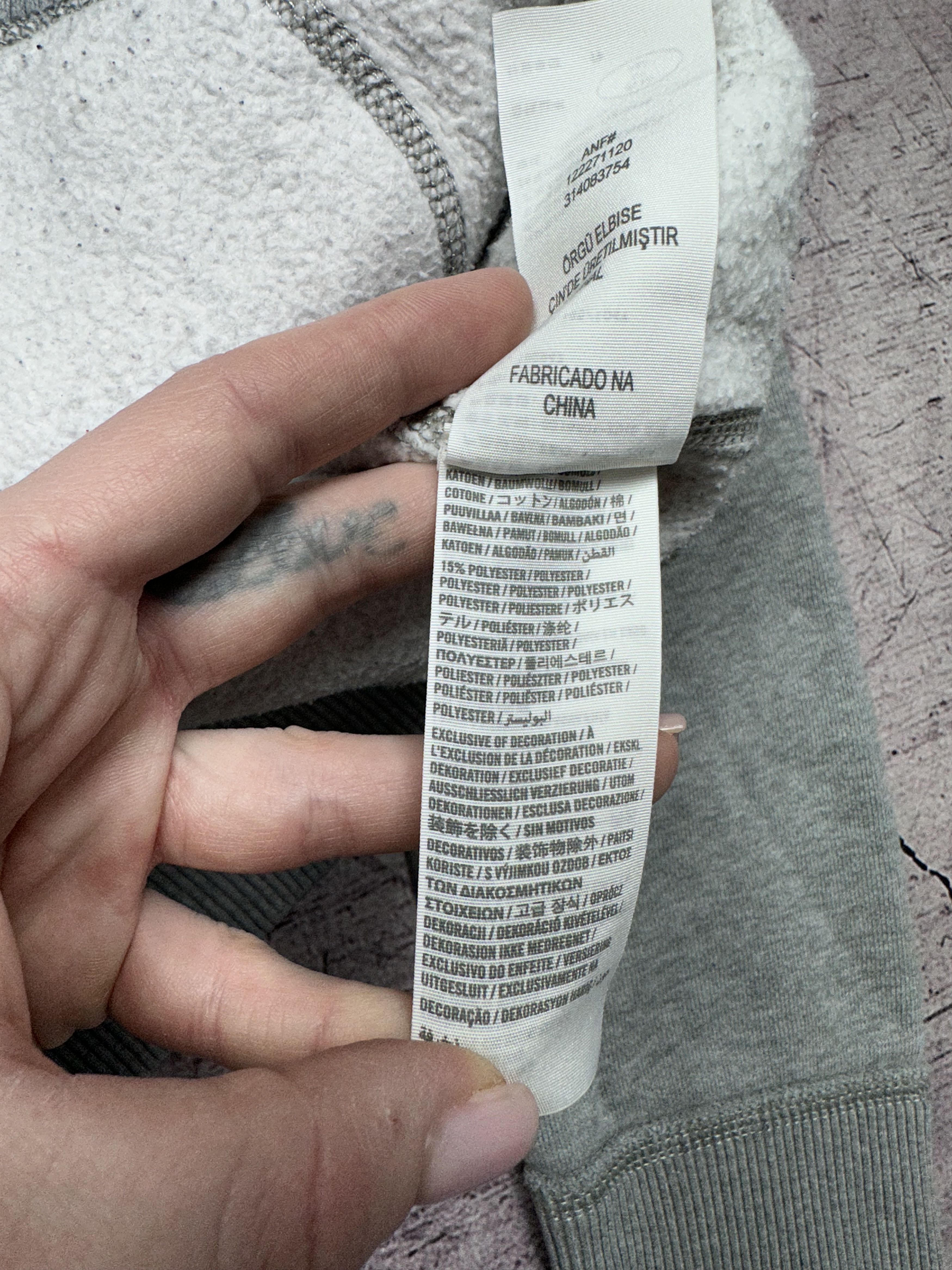 Abercrombie & Fitch × Vintage Abercrombie & Fitch Vintage Mens Full Zip Gray Hoodie Y2K Size US L / EU 52-54 / 3 - 6 Thumbnail