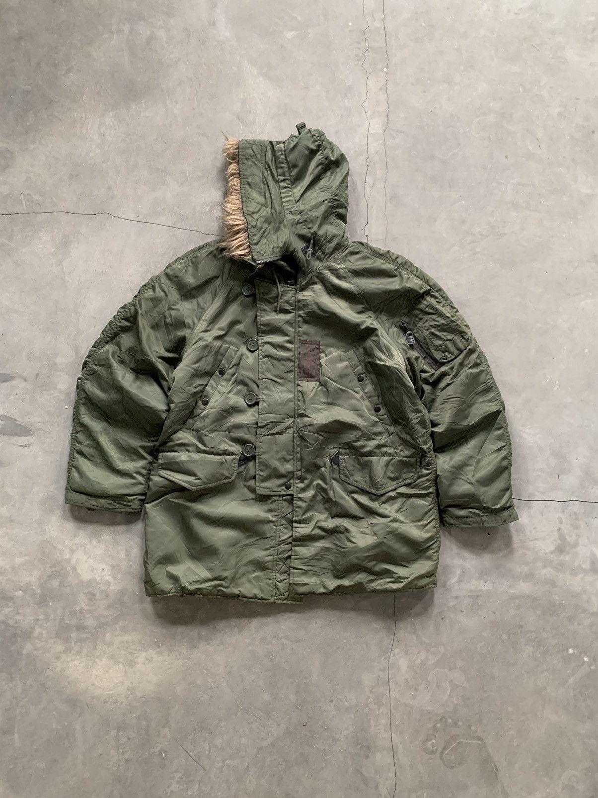 Japanese Brand Vintage Avirex Officer Unifrom N-3B Flight Jacket Green Size US XL / EU 56 / 4 - 3 Thumbnail