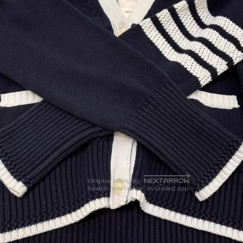 Thom Browne Thom Browne Striped V-Neck Single Breasted Long Sleeve Kni Size M / US 6-8 / IT 42-44 - 6 Thumbnail