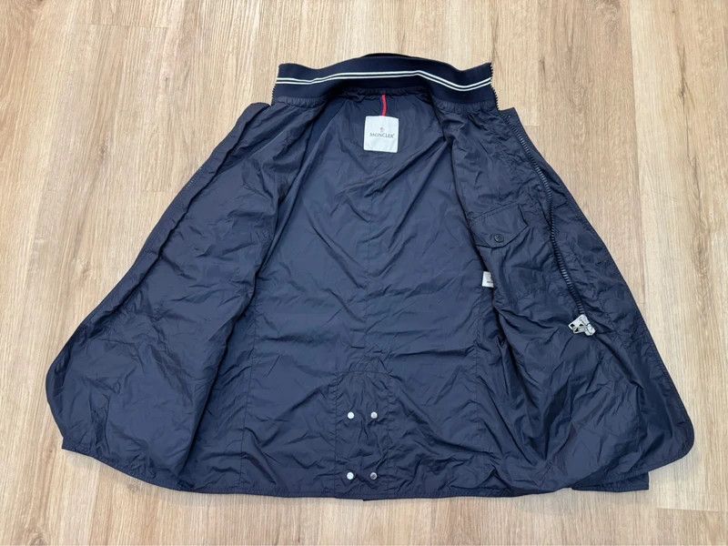 Moncler Moncler Aix Giacca Lightweight Navy Nylon Jacket Buttons 3 M Size US M / EU 48-50 / 2 - 3 Thumbnail