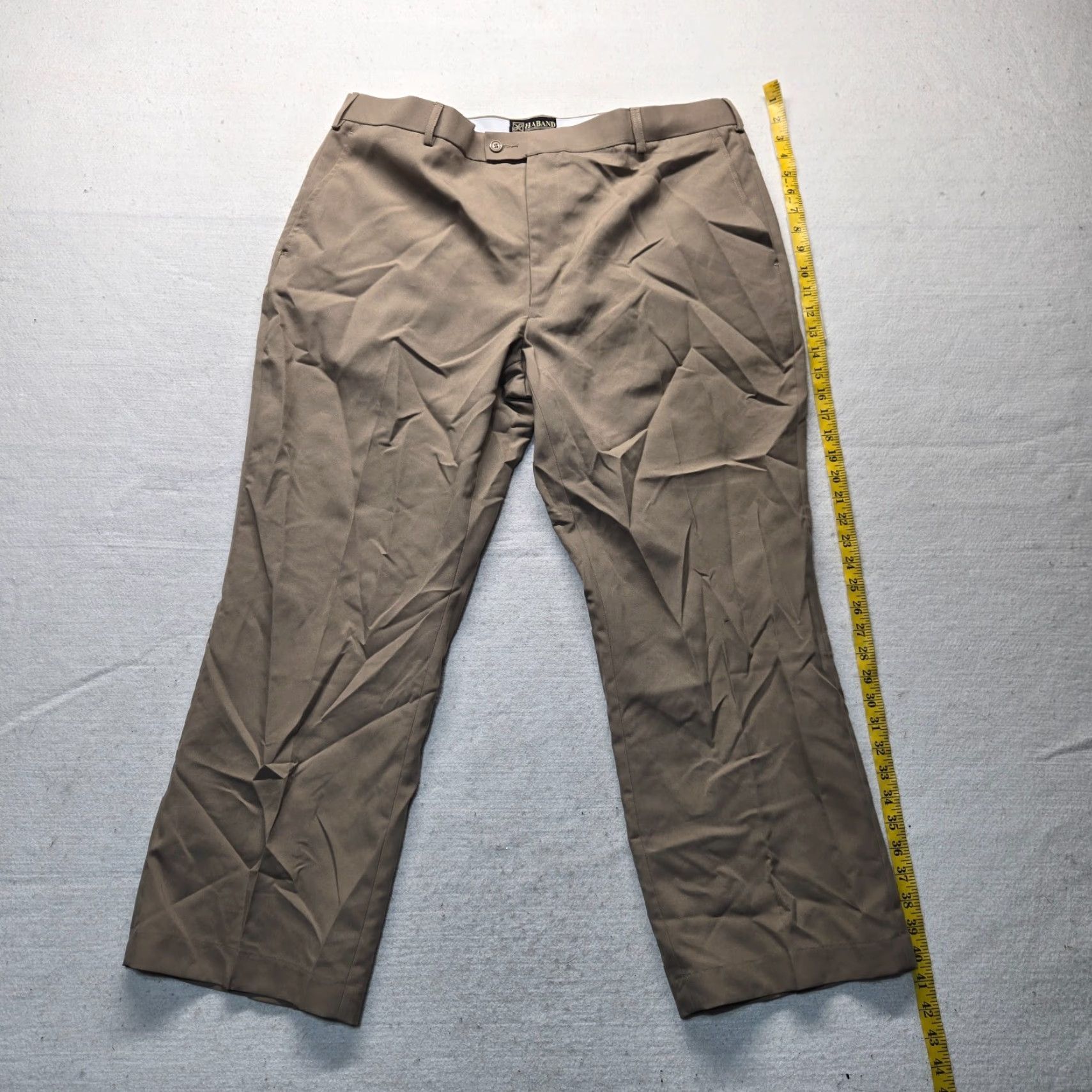Haband Haband Pants Adult Men 40 x 29 Brown Flat Front Dress Pants Mens Size 40 Color Brown Inseam 29 Size US 40 / EU 56 - 7 Thumbnail