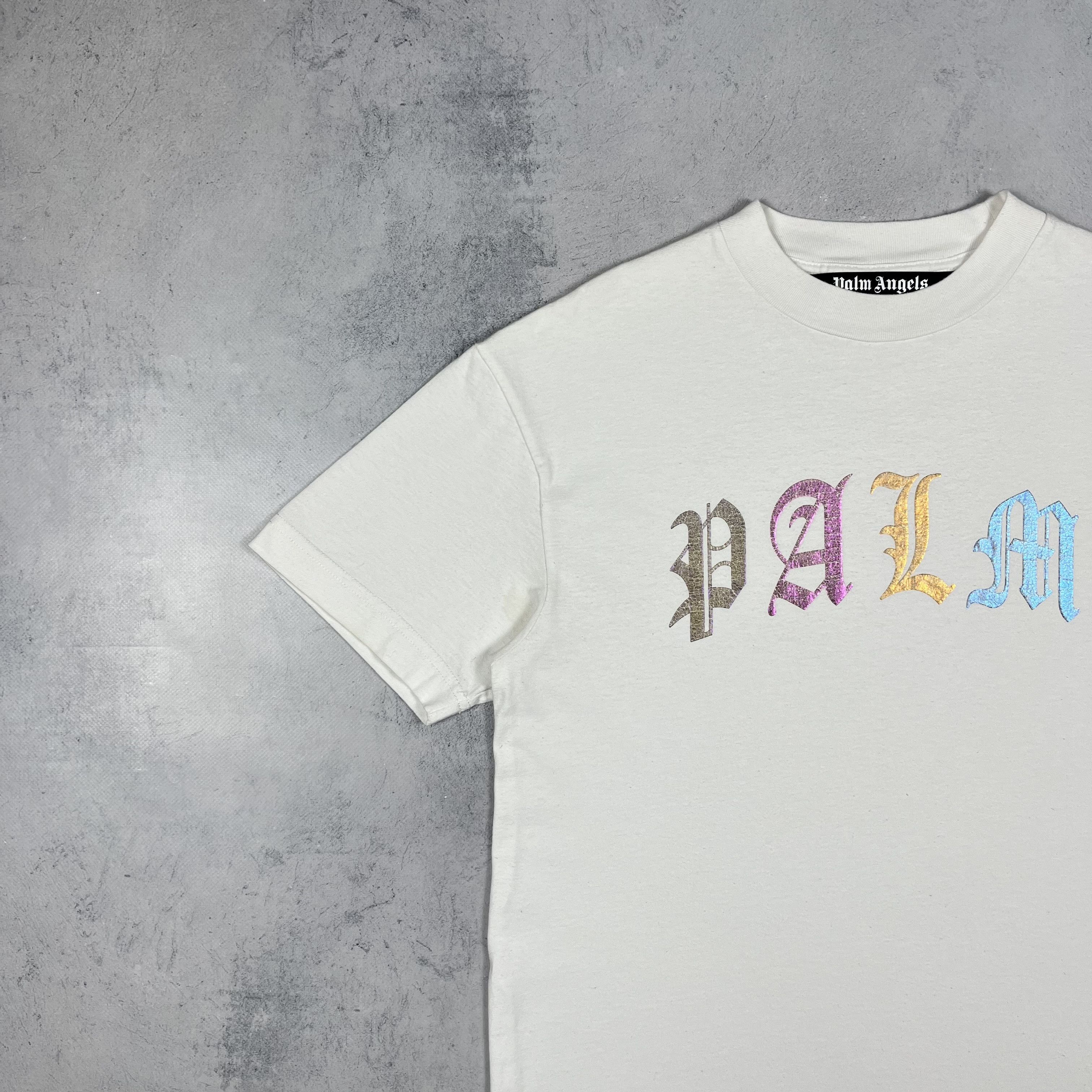 Palm Angels Palm Angels Gothic Logo T Shirt Size US S / EU 44-46 / 1 - 5 Thumbnail