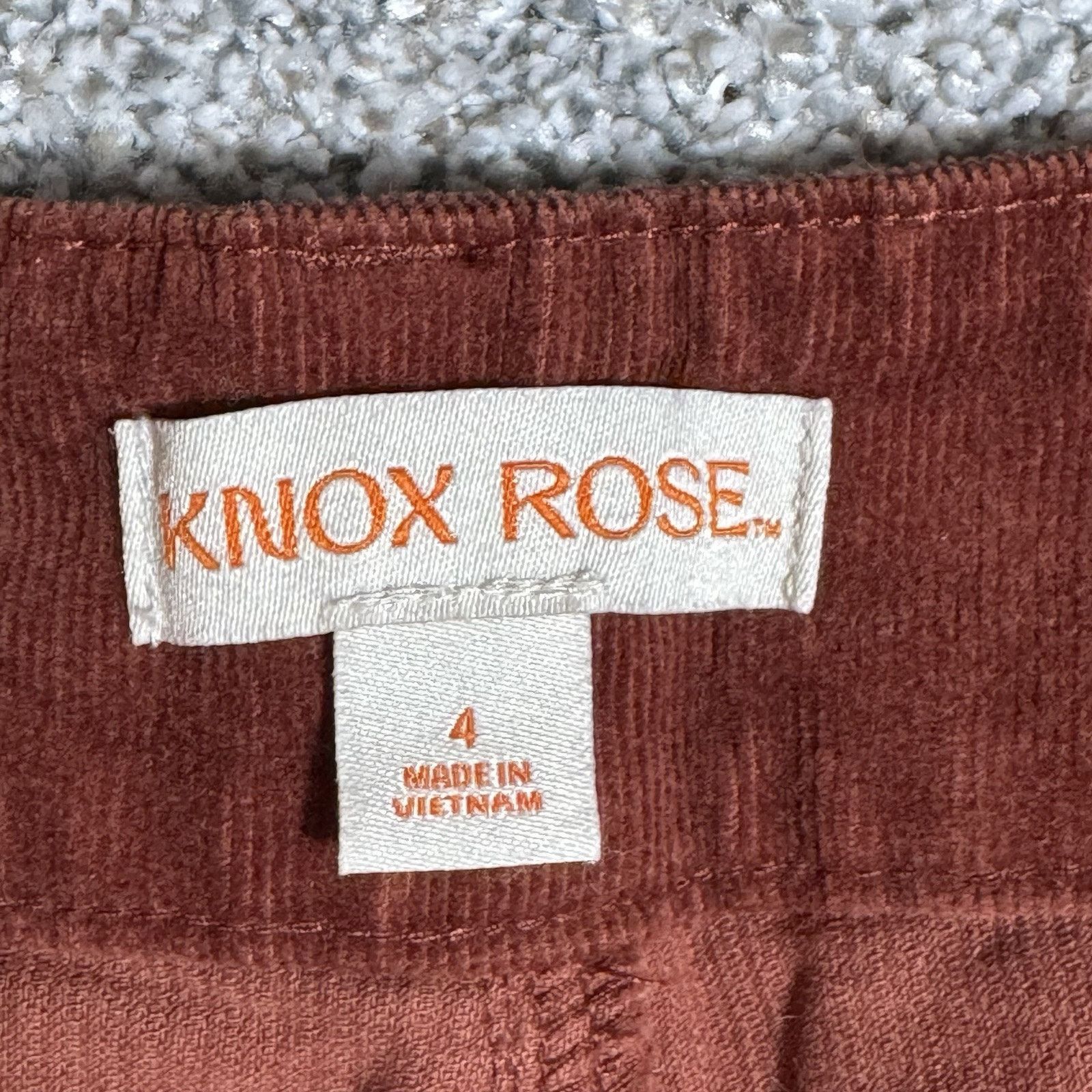 Other Knox Rose Pants Women 4 Corduroy Wide Leg Boho Retro 70s Size 27" / US 4 / IT 40 - 9 Thumbnail
