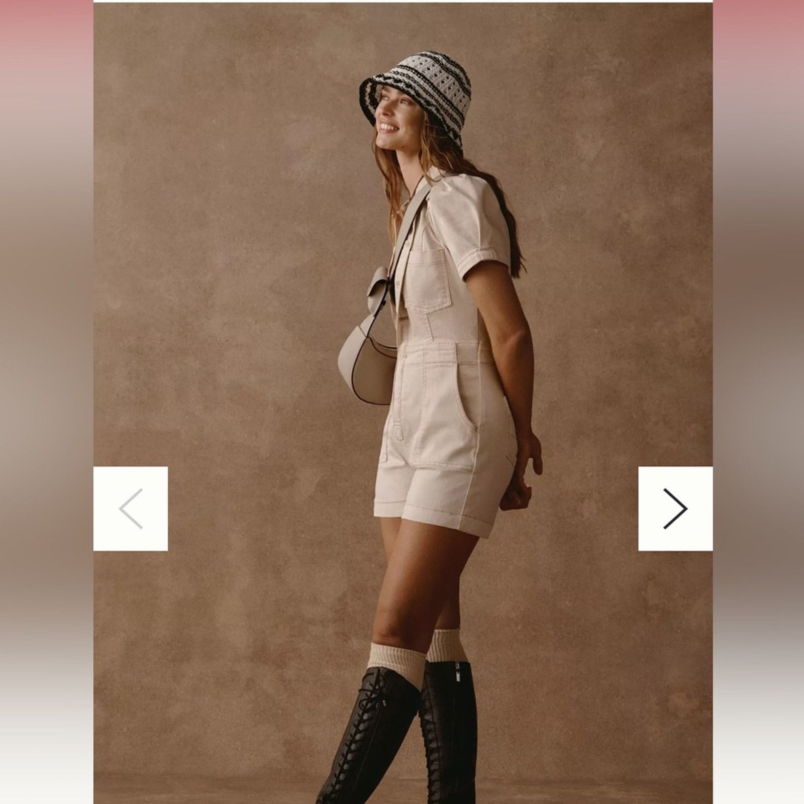Anthropologie The Kit Utility Romper by Pilcro Anthropologie sz 2 Size 26" / US 2 / IT 38 - 1 Thumbnail
