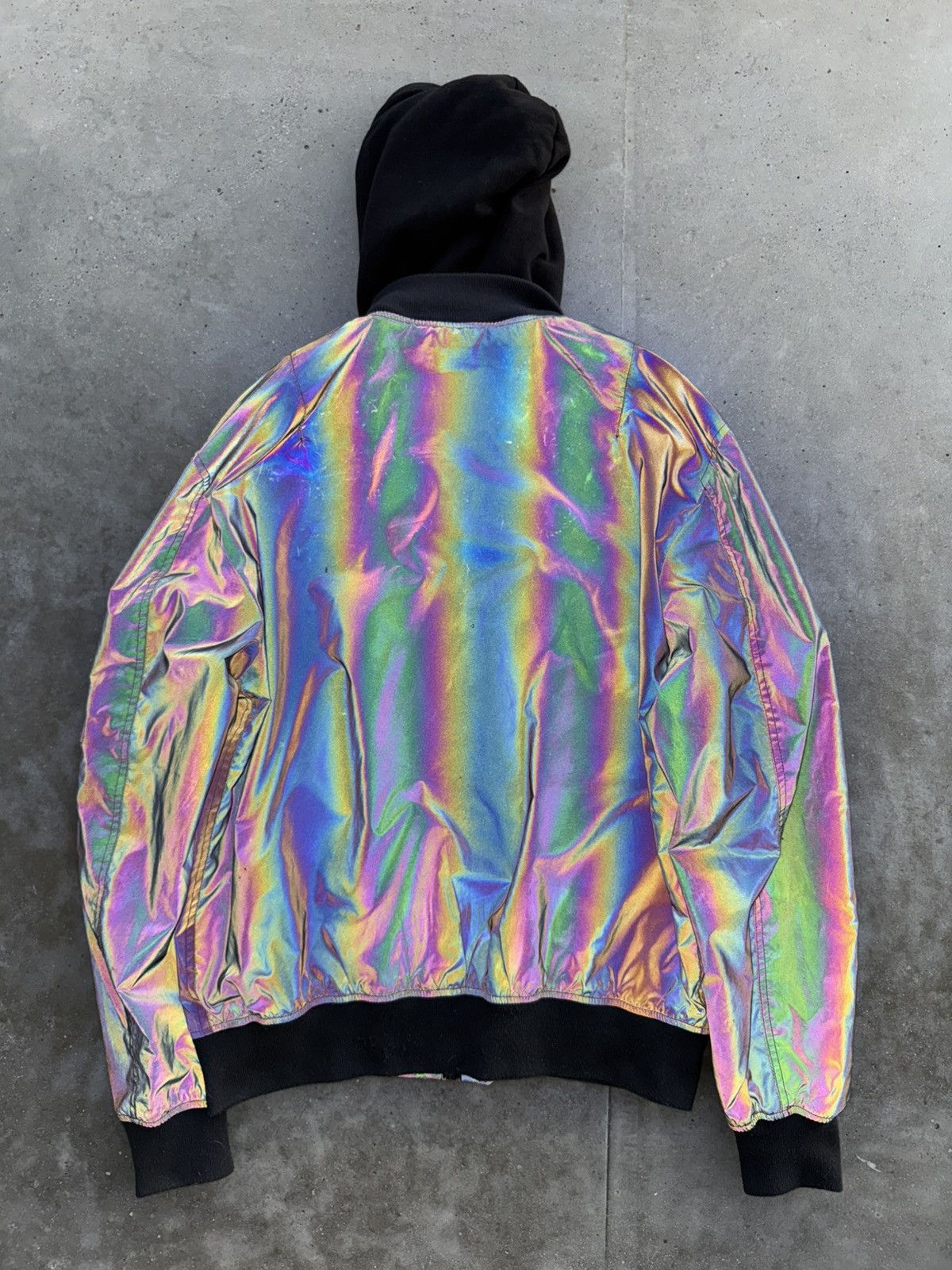 Alpha Industries ‼️RARE‼️ Alpha Industries MA-1 Bomber reflective rainbow jacke Size US XXL / EU 58 / 5 - 10 Thumbnail