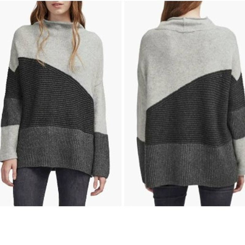 French Connection French Connection Patchwork Mock Neck Sweater Wool blend M Size M / US 6-8 / IT 42-44 - 1 Thumbnail