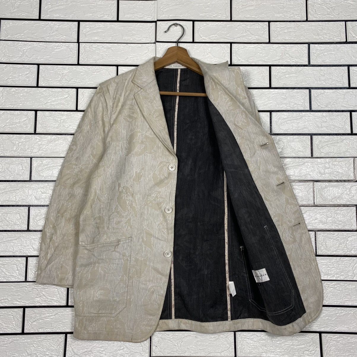 Tornado Mart Vintage Beige Jacquard Floral Pattern Jacket Tornado Size US L / EU 52-54 / 3 - 12 Thumbnail