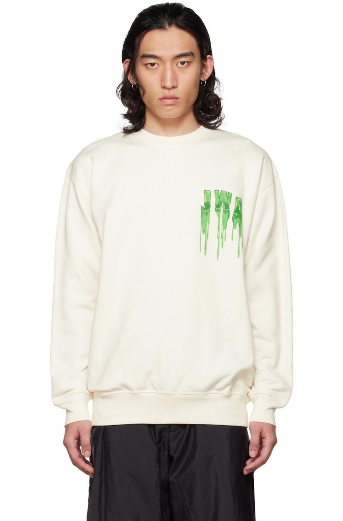 image of J W Anderson Off-White Slime Sweatshirt, Men's (Size Medium)