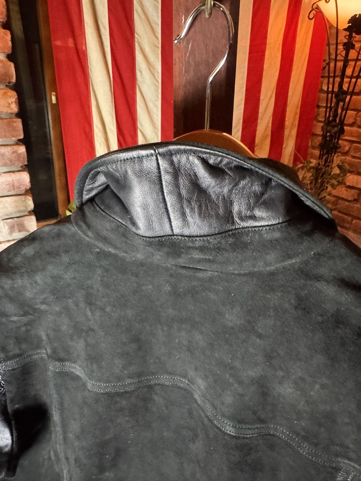 John Varvatos JOHN VARVATOS "Rex" Black Leather Trucker Jacket sz. 48 Size US M / EU 48-50 / 2 - 14 Thumbnail