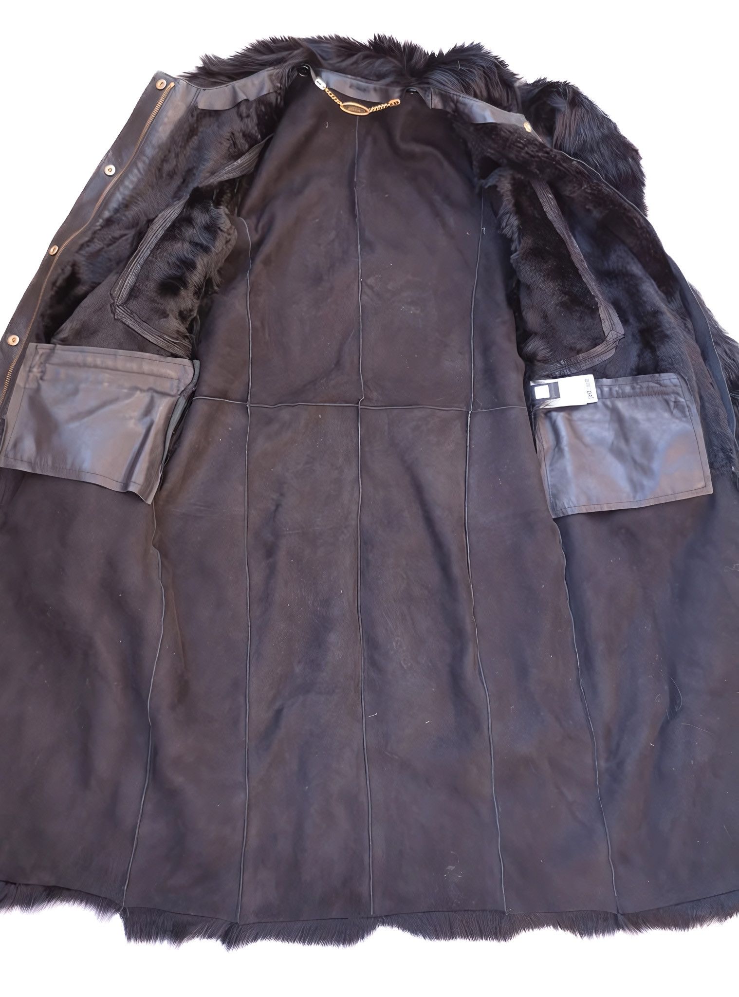 Roberto Cavalli RACCOON FUR LAMB LEATHER LONG COAT Size S / US 4 / IT 40 - 3 Thumbnail