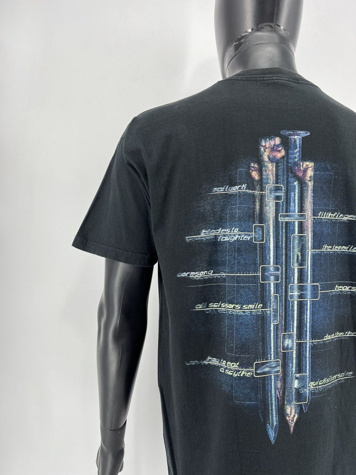 Band Tees × Vintage NIGHT IN GALES T-SHIRT "Nailwork" - absolute rarity, 1999 Size US XL / EU 56 / 4 - 9 Thumbnail