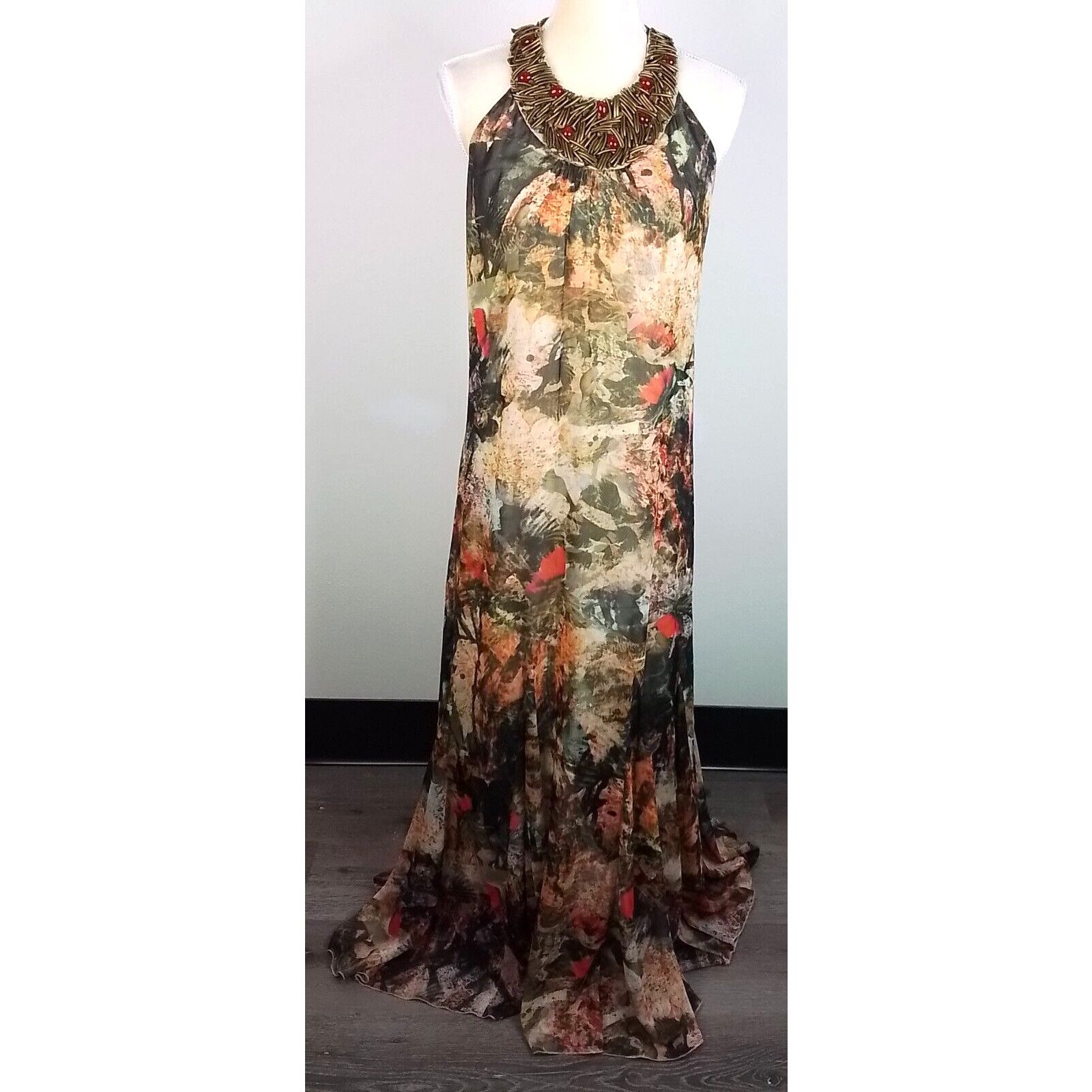 Alice + Olivia Alice + Olivia Dress Women's S Shona Jungle Print Maxi Dress Size S / US 4 / IT 40 - 2 Thumbnail