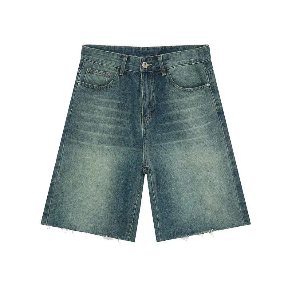Japanese Brand High street straight tube retro denim shorts Size US 32 / EU 48 - 6 Thumbnail