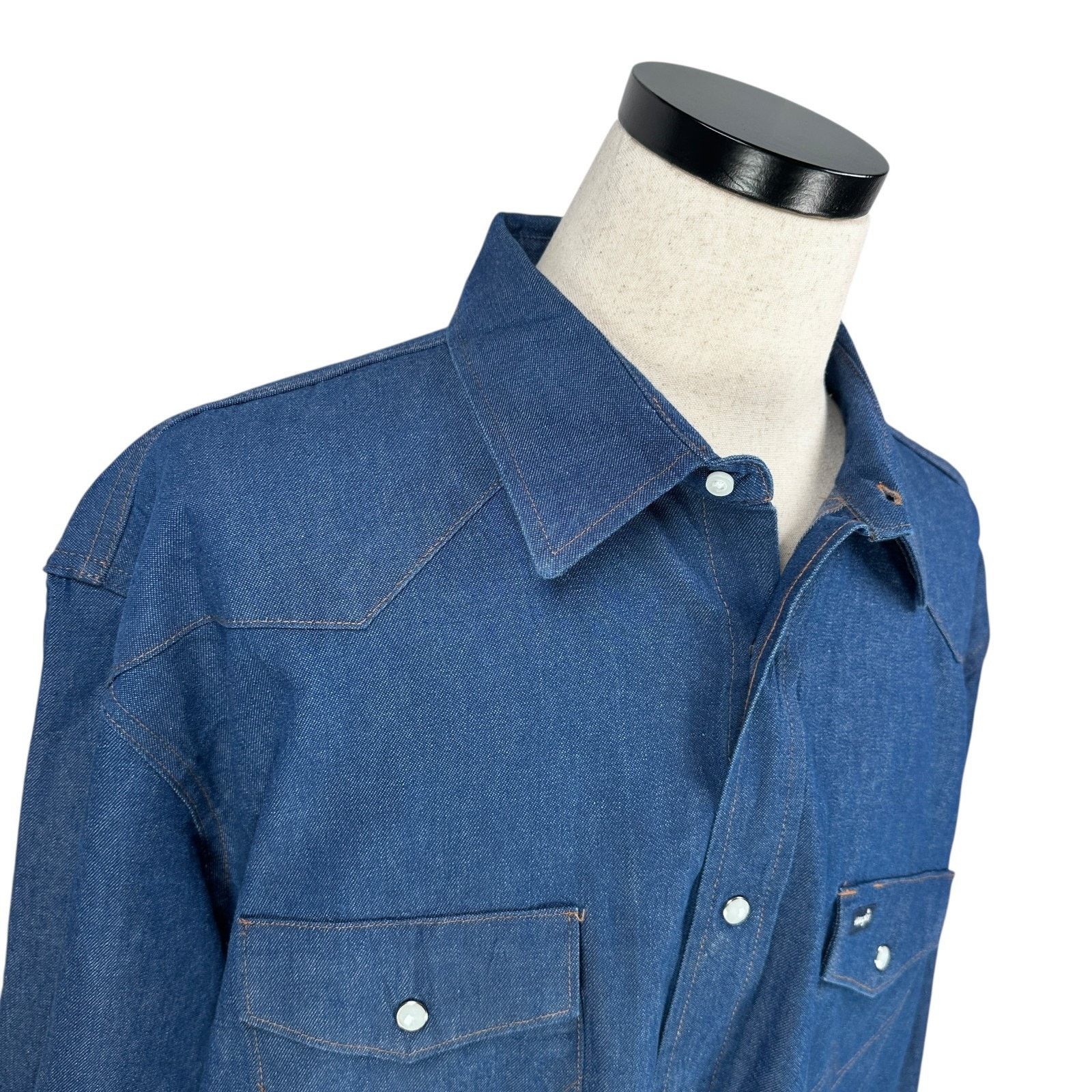 Wrangler Wrangler Denim Shirt Men’s 3X Big Blue Western Long Sleeve Size US XXL / EU 58 / 5 - 2 Thumbnail