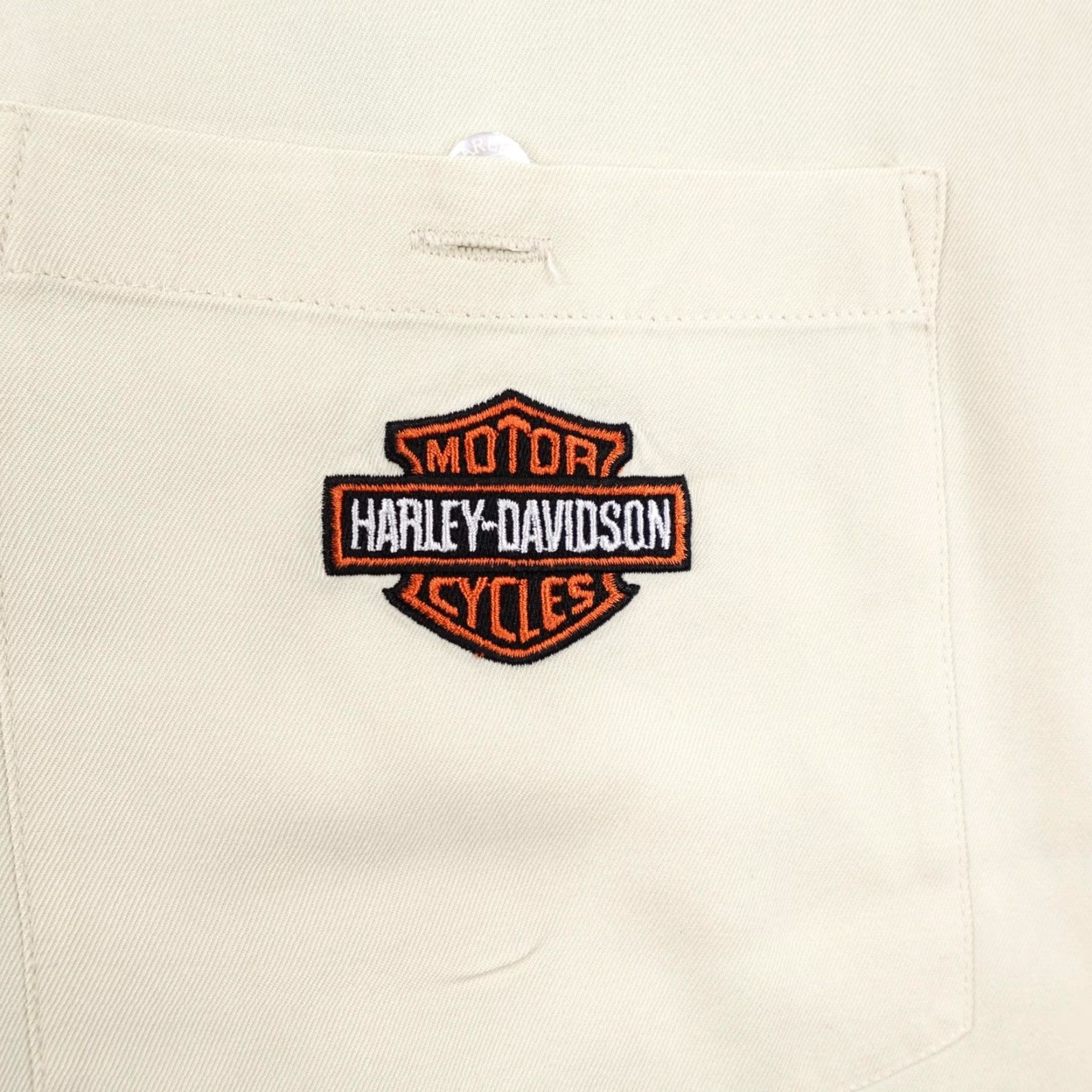 Harley Davidson Harley-Davidson Shirt Large Beige Tori Richard Honolulu Hawaiian Embroidered Size US L / EU 52-54 / 3 - 4 Thumbnail