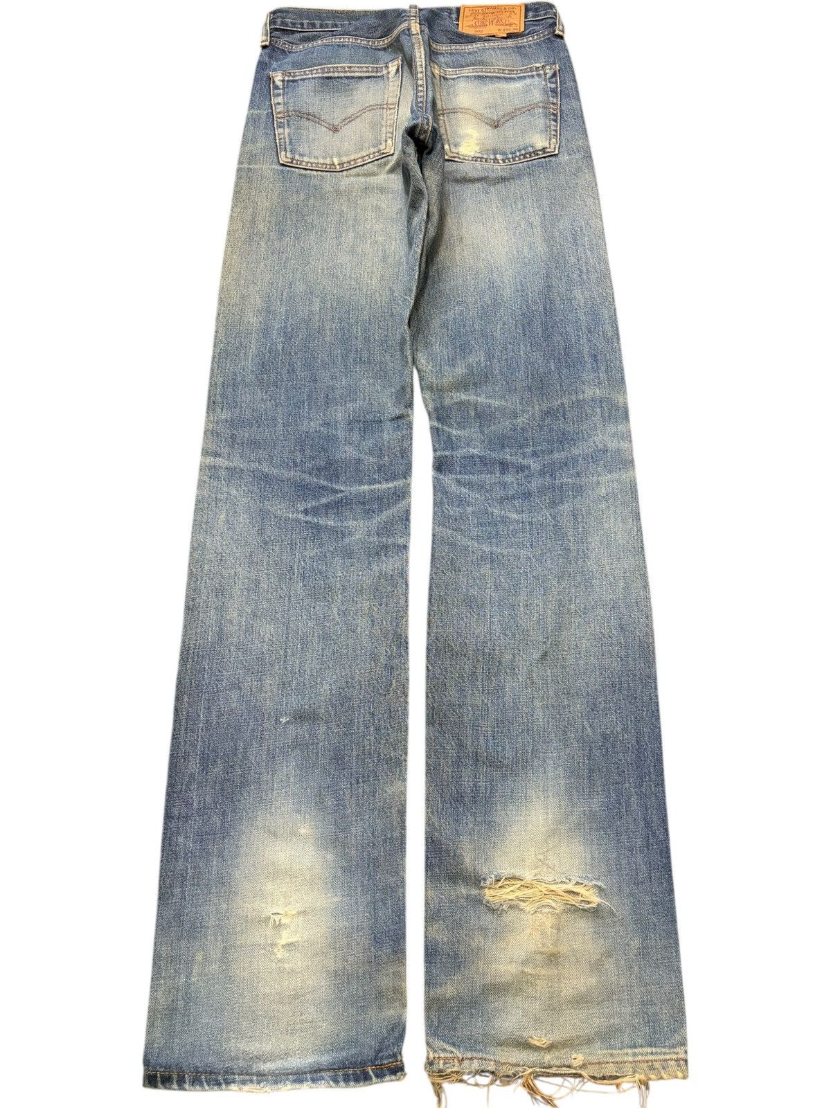 Levi's Vintage 90s Levis Big E Selvedge Distress Loose Jeans Size US 32 / EU 48 - 2 Thumbnail