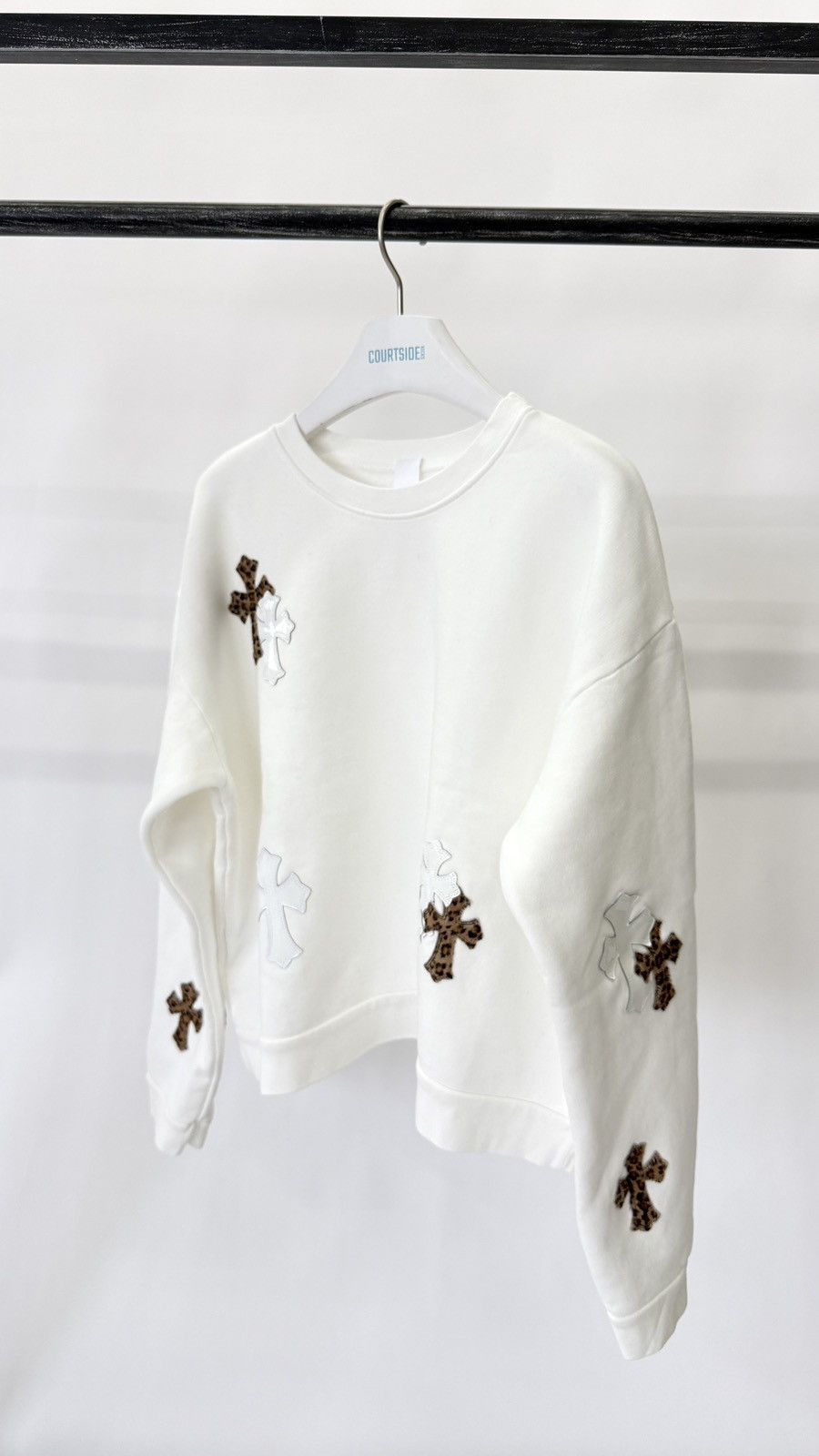 Chrome Hearts Chrome Hearts Leopard/White Patch Crewneck Size L / US 10 / IT 46 - 1 Thumbnail