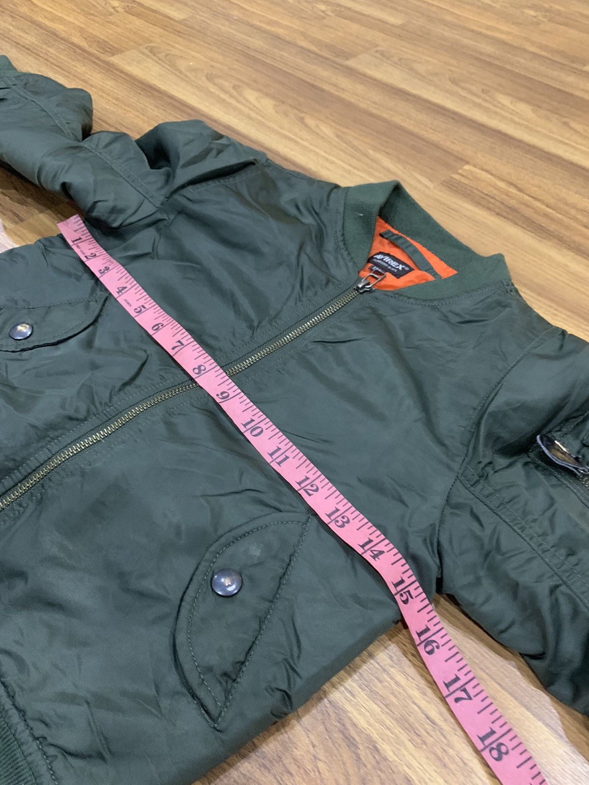 Avirex AVIREX JUNIOR BOMBER JACKET METALLIC GREEN US MARINE Size US XXS / EU 40 - 5 Thumbnail