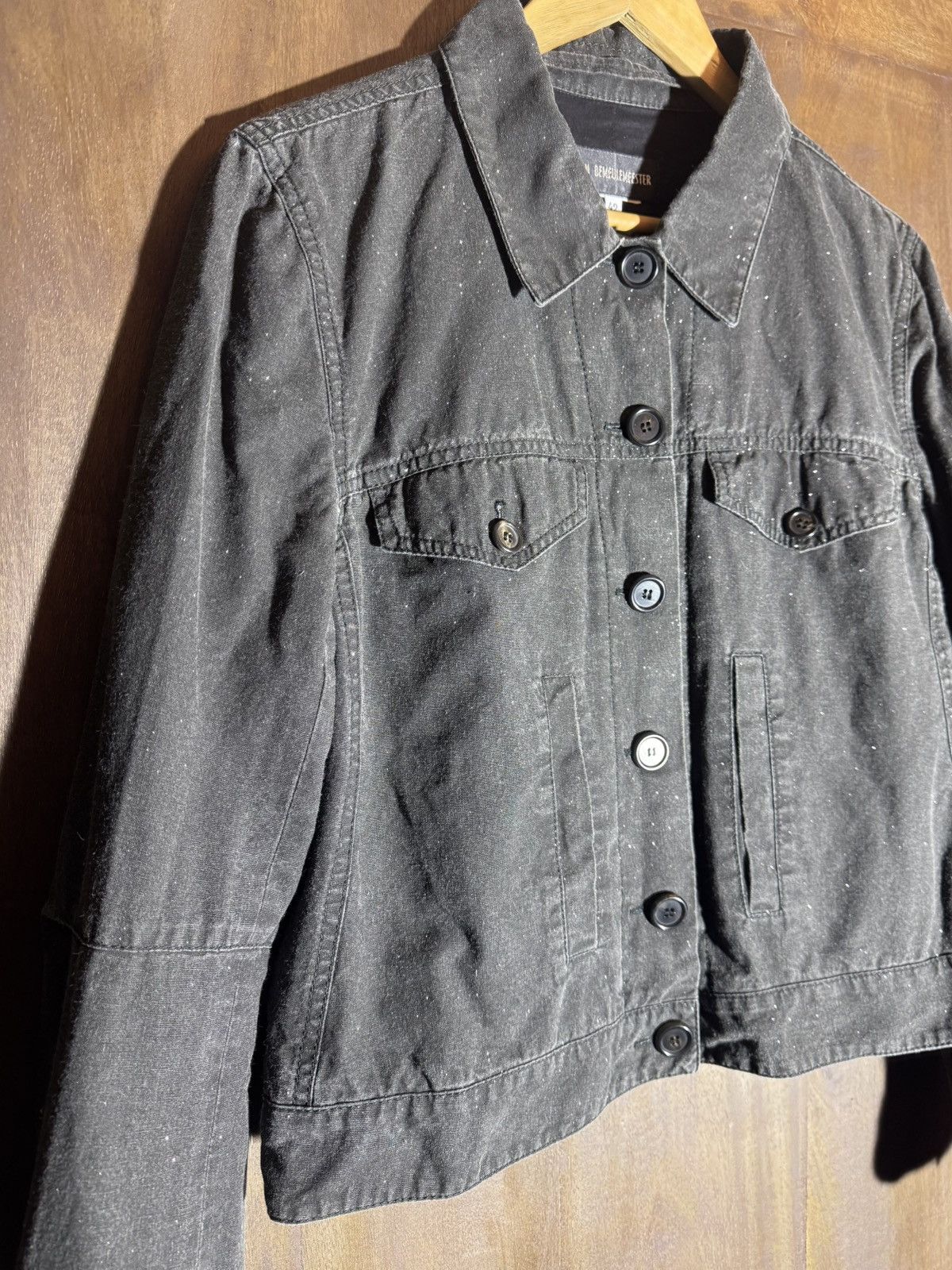 Ann Demeulemeester Ann demeulemeester vintage washed black glitter jacket 42 Size M / US 6-8 / IT 42-44 - 7 Thumbnail