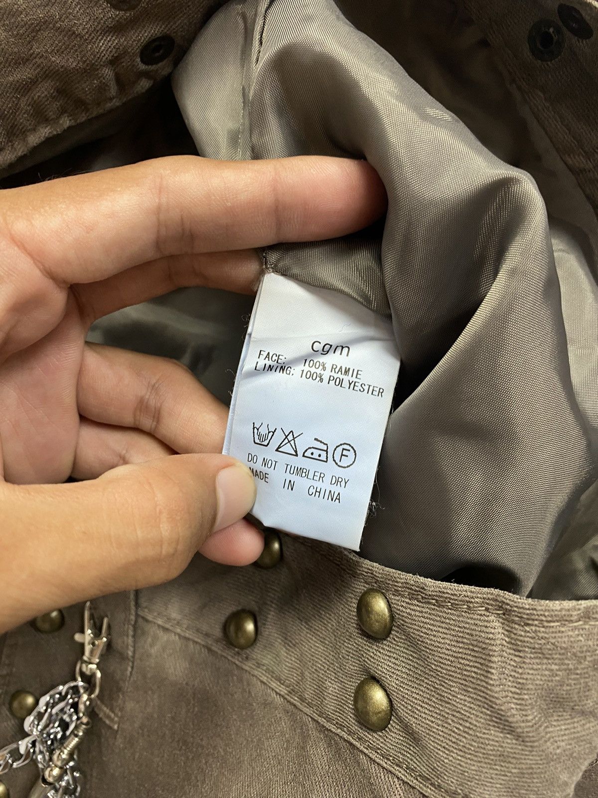 If Six Was Nine × Japanese Brand × Le Grande Bleu (L.G.B.) 2000s CGM Studed Ramie Pant Size US 32 / EU 48 - 6 Thumbnail