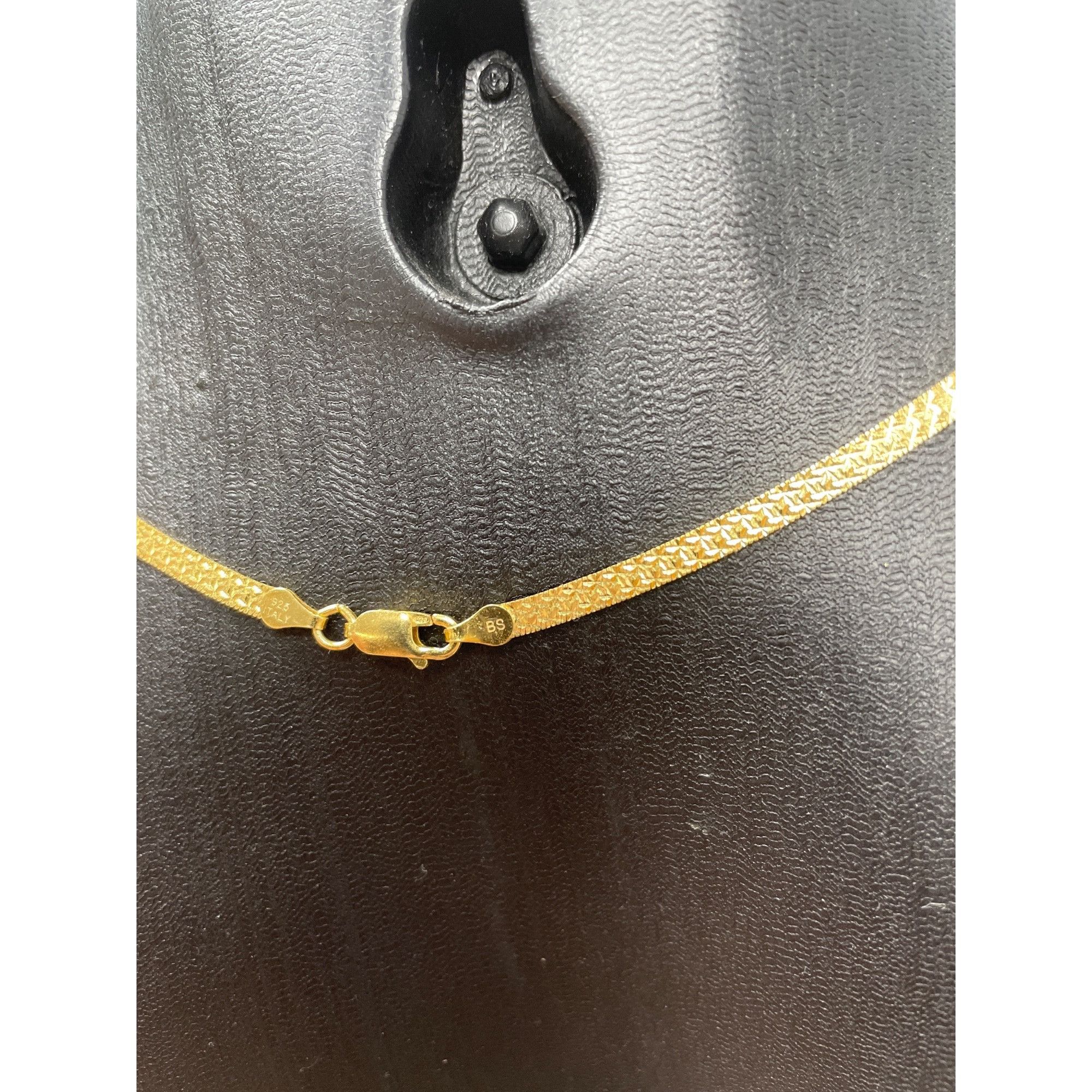 Other Italian 925 Sterling gold plated herringbone lobster clasp n Size ONE SIZE - 6 Thumbnail